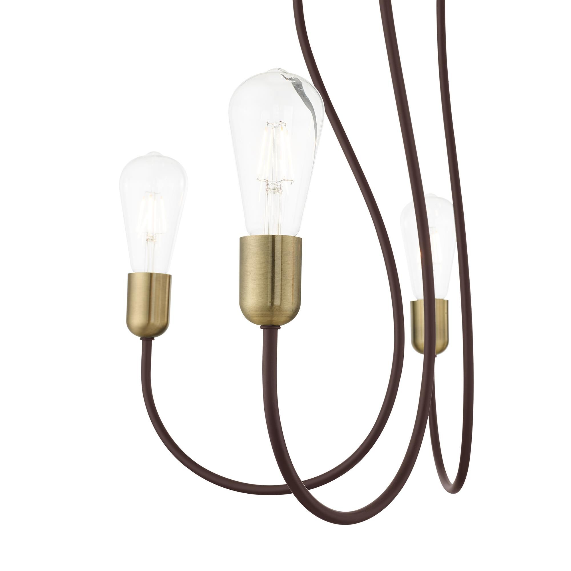 Shown in Bronze With Antique Brass Accents finish