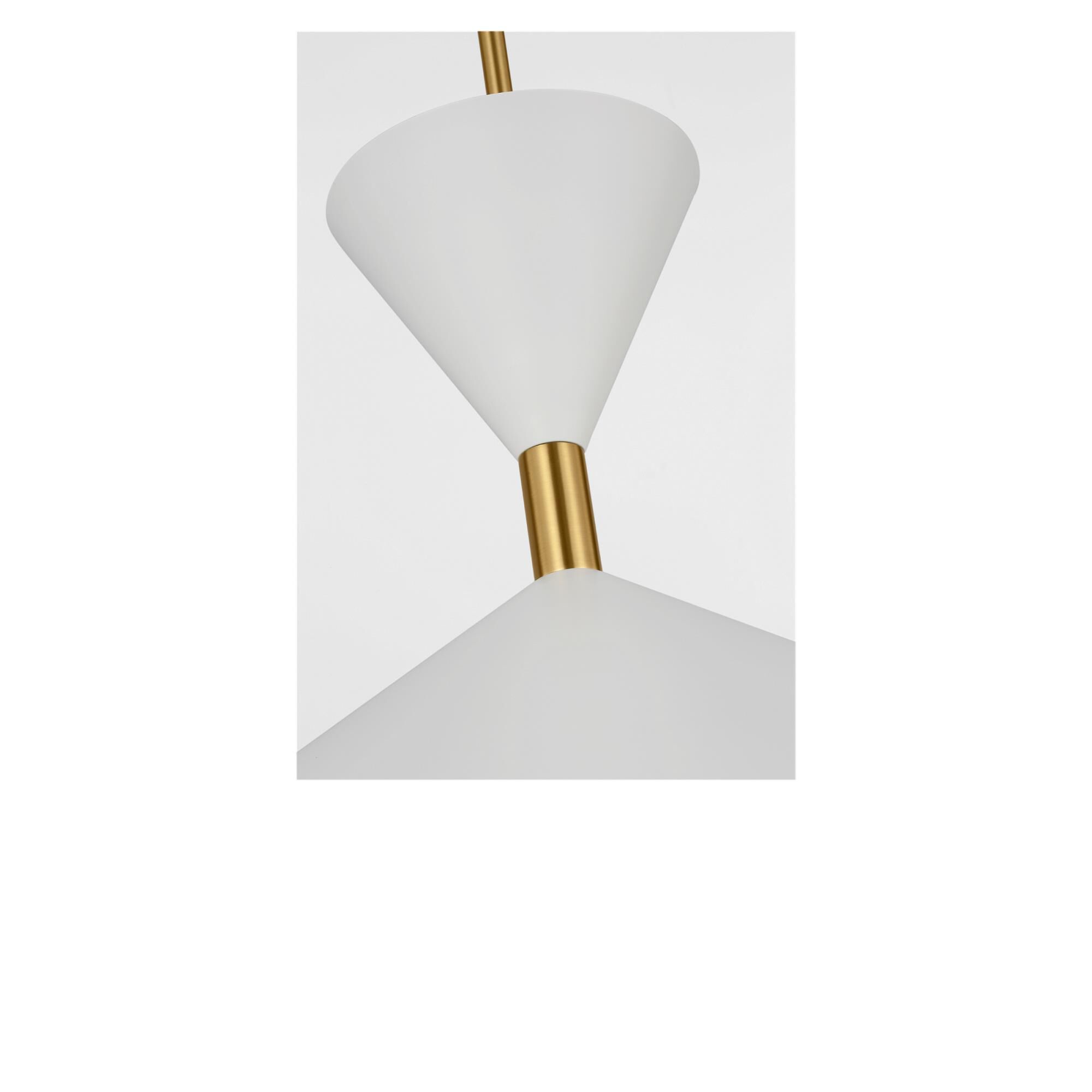 Shown in Burnished Brass finish and Metal shade