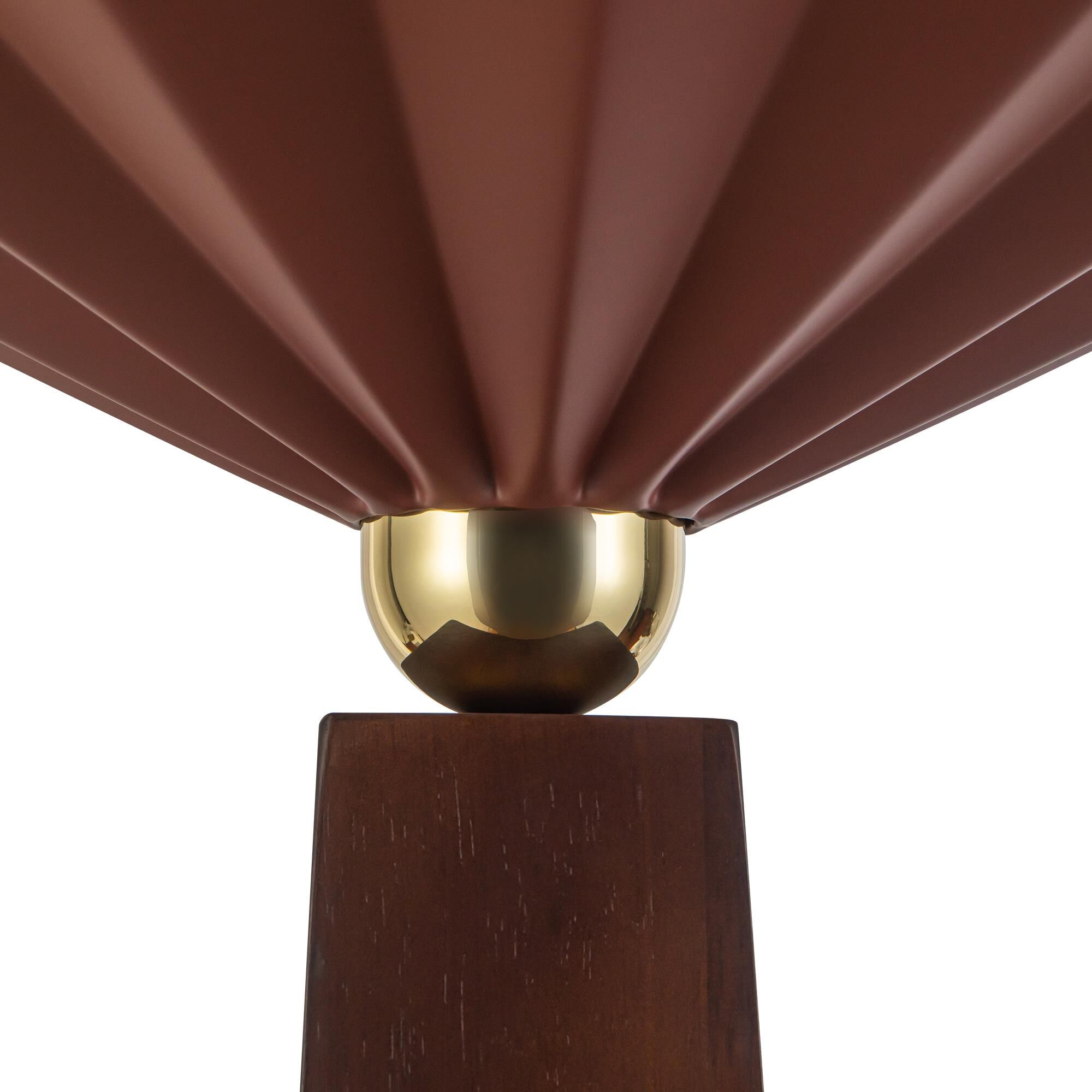 Shown in Burgundy finish and Matte Opal glass
