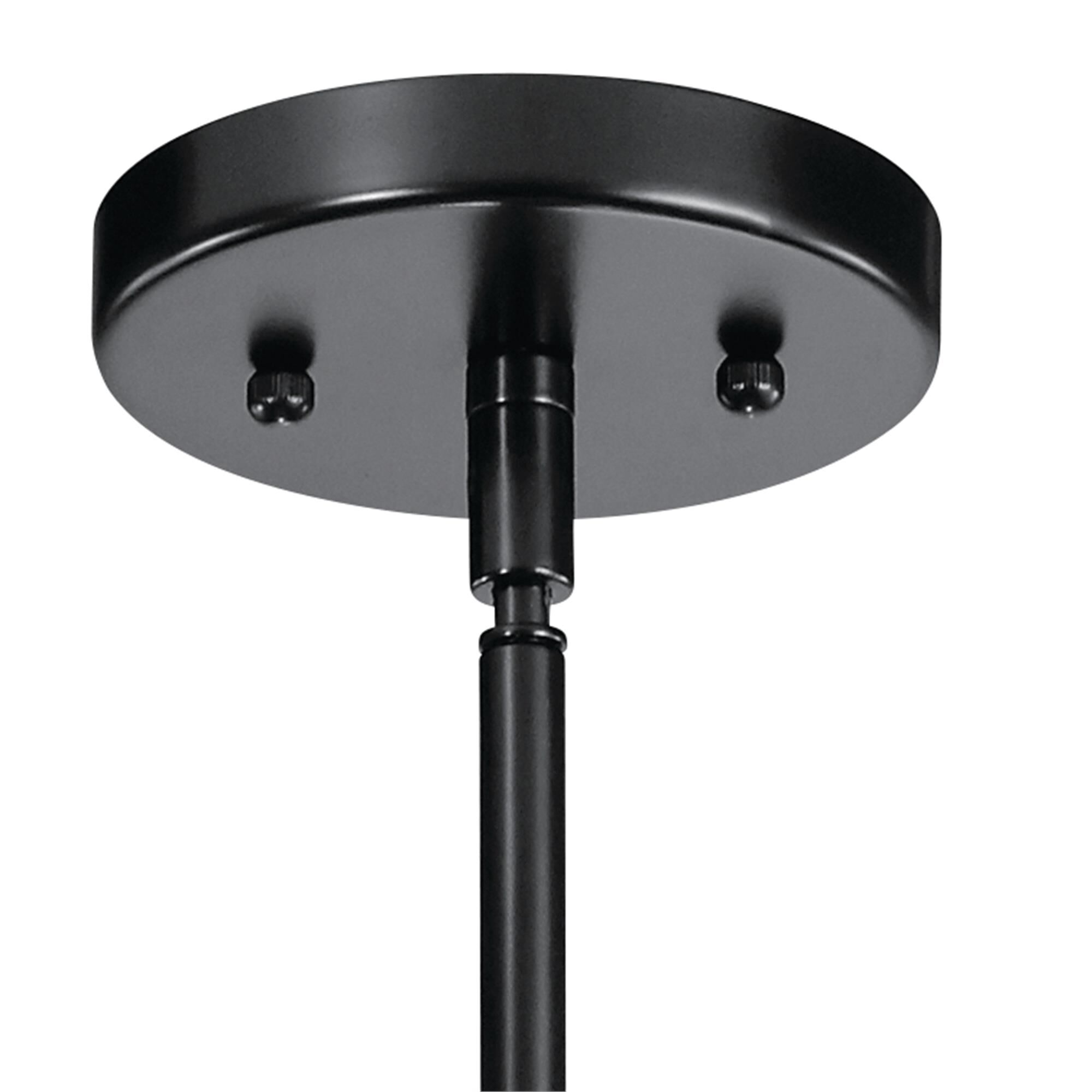 Shown in Black finish and Satin Etched glass