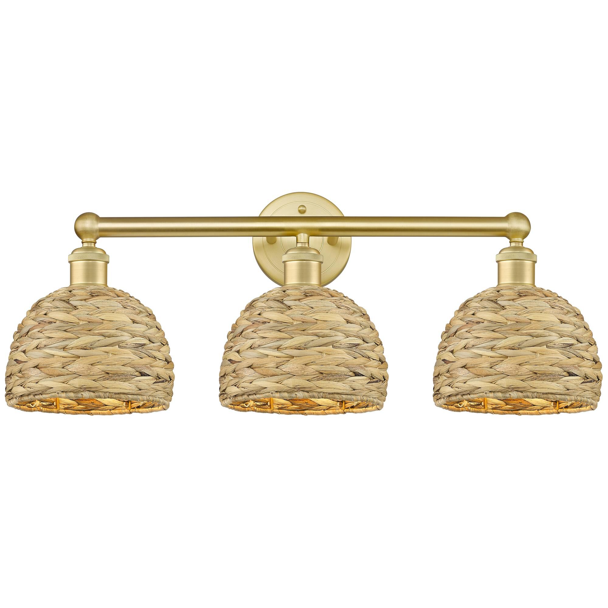 Shown in Satin Gold finish and Natural shade