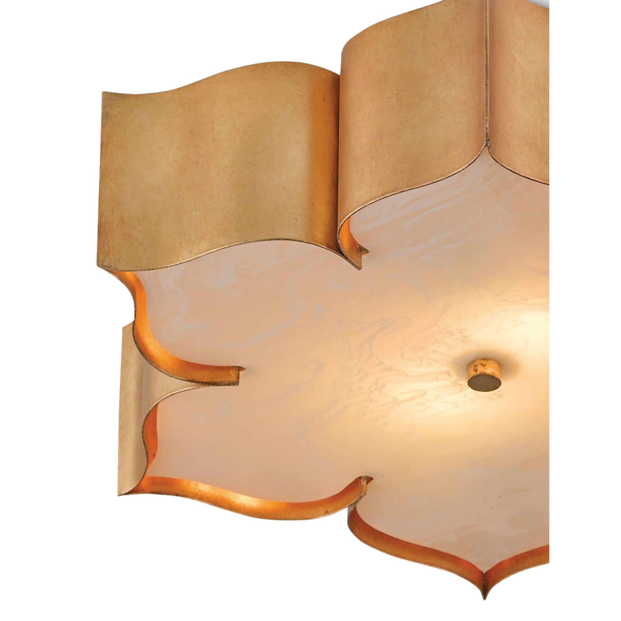 Grand Lotus 19 Inch 2 Light Flush Mount by Currey and Company