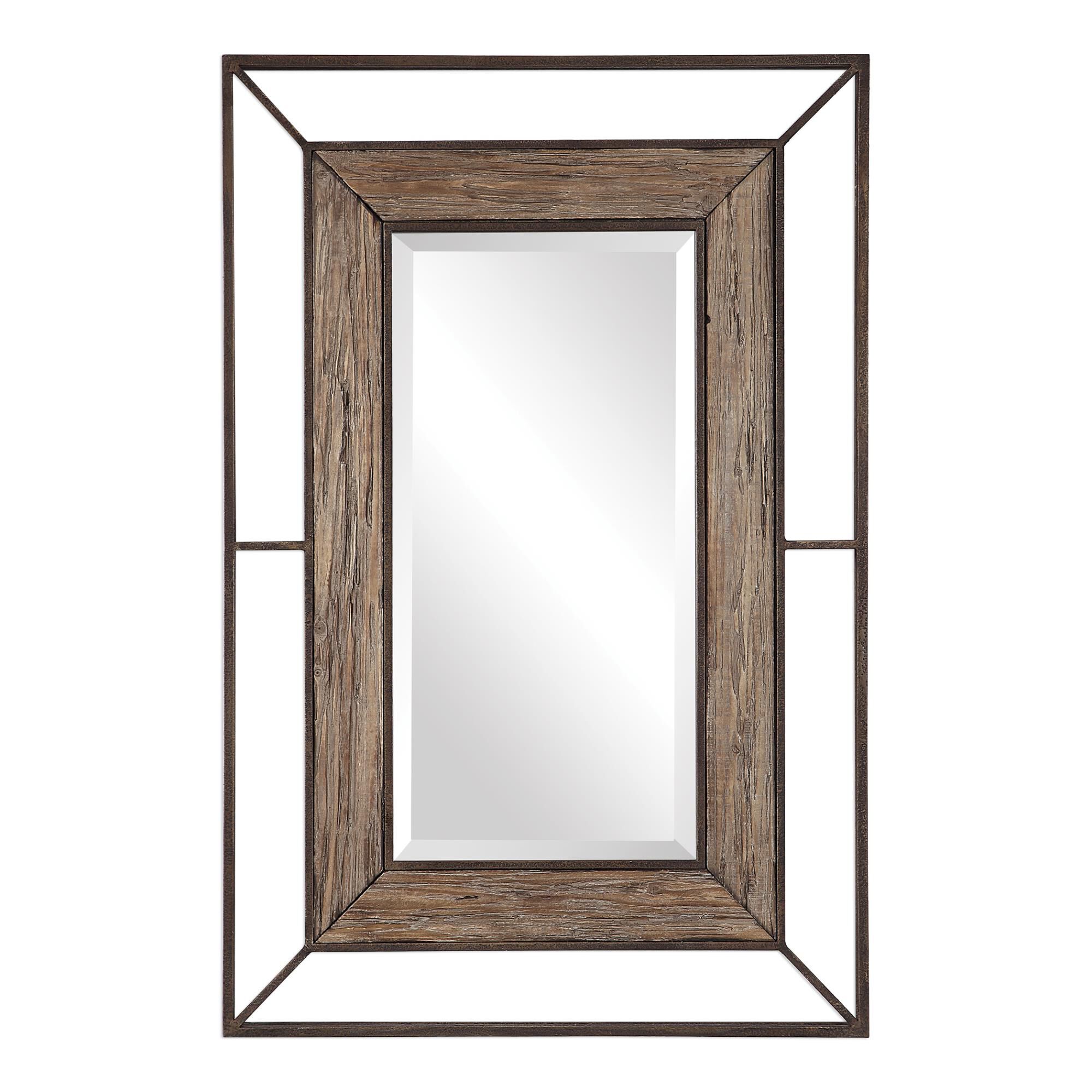 Uttermost Ward Open Framed Wood Mirror Decorative Mirrors Capitol