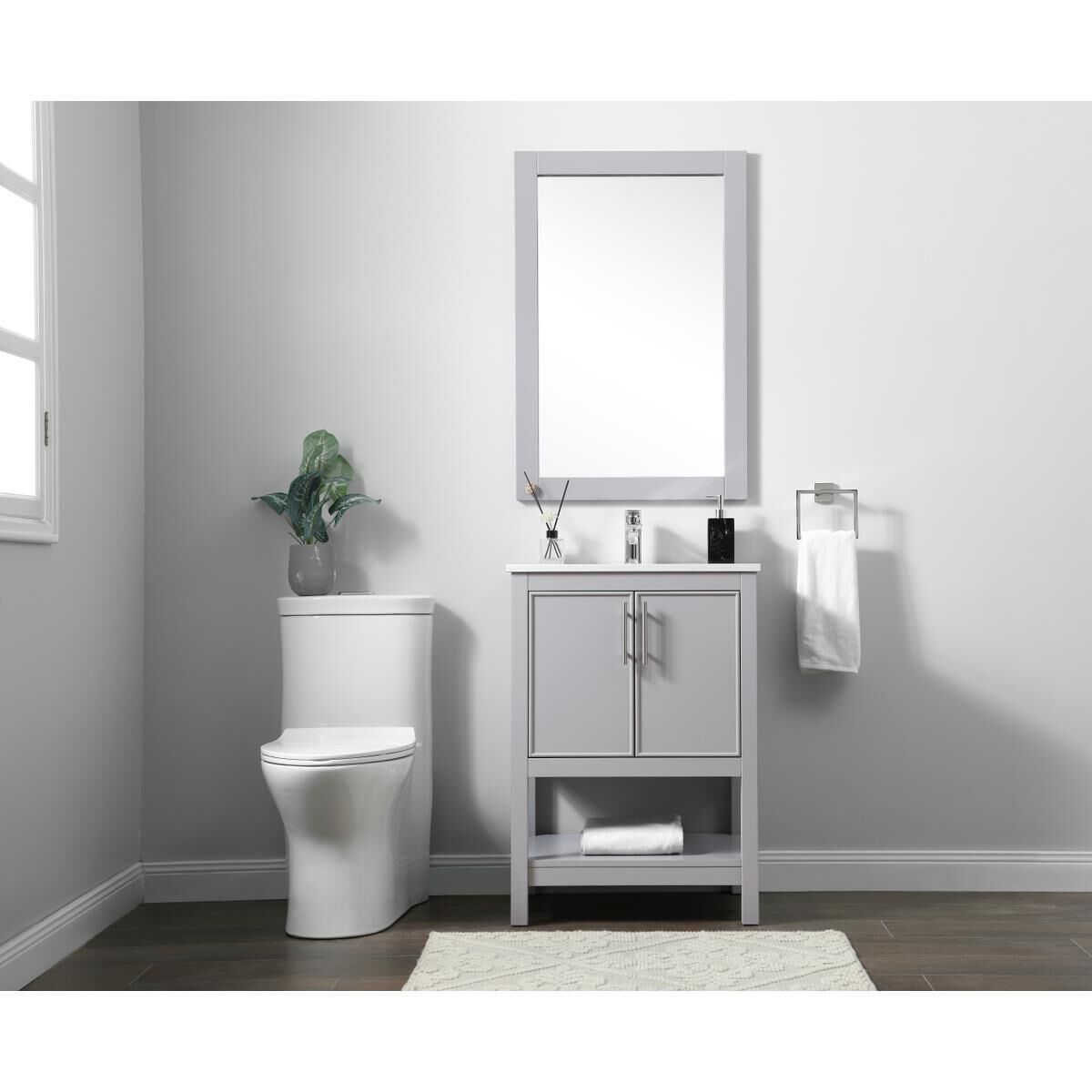 Shown in Grey finish