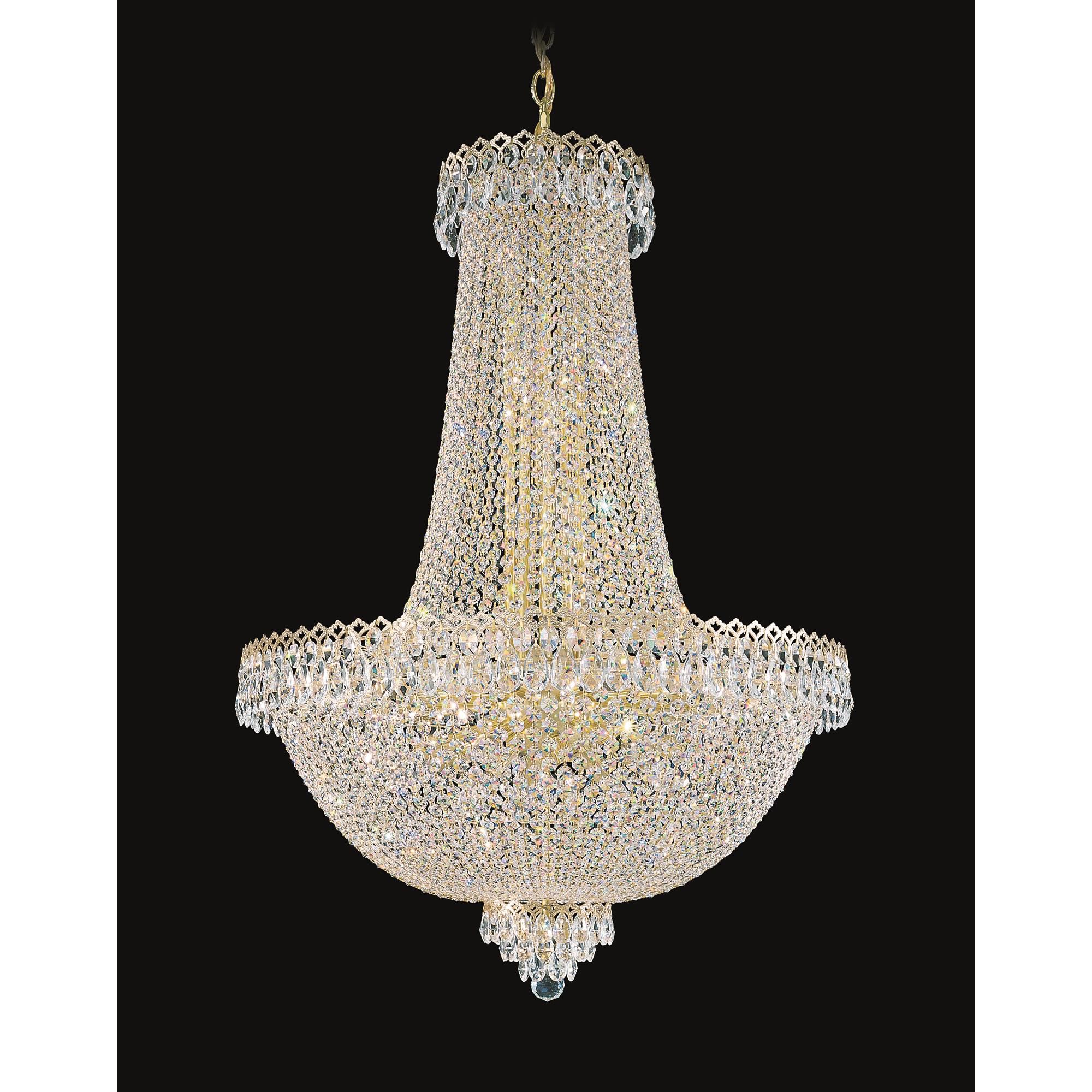 Shown in Polished Gold finish and Clear Optic crystal