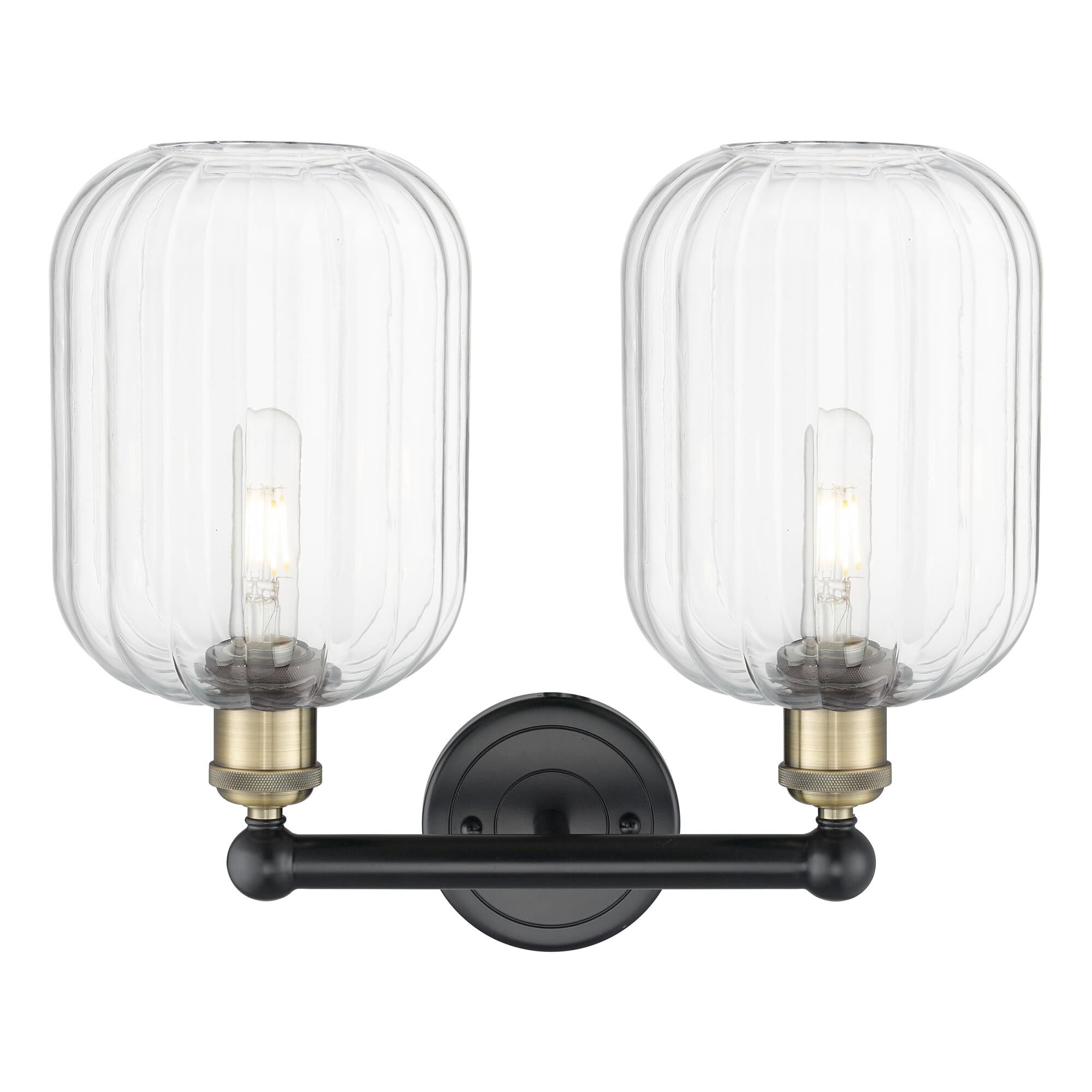 Shown in Black Antique Brass finish and Clear glass