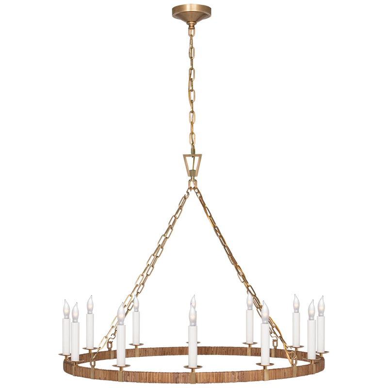 Chapman & Myers Darlana Wrapped 40 Inch 12 Light LED Chandelier by Visual Comfort Signature Collection