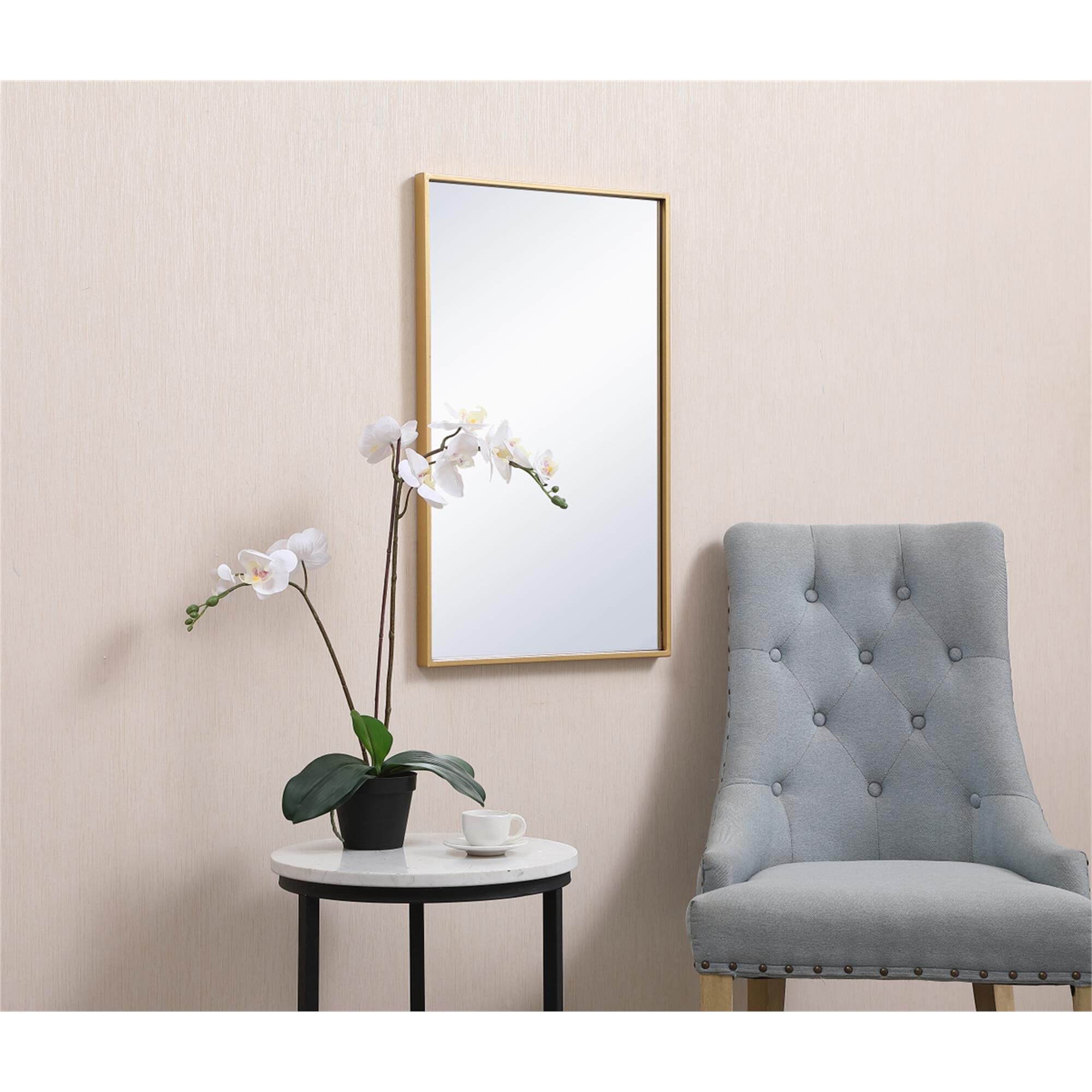 Shown in Silver finish and Clear Mirror Beveled glass