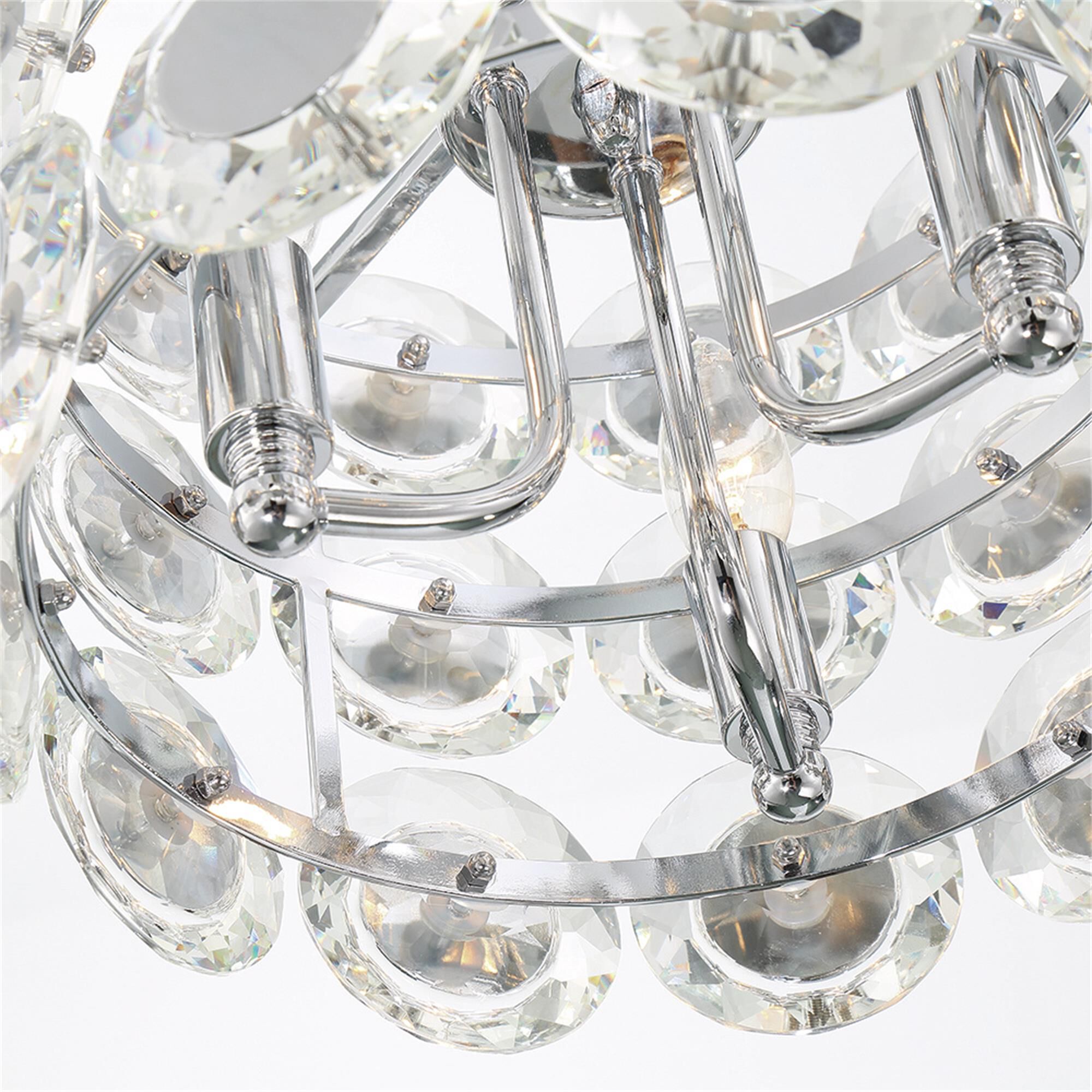 Shown in Chrome finish and K9 Crystal glass