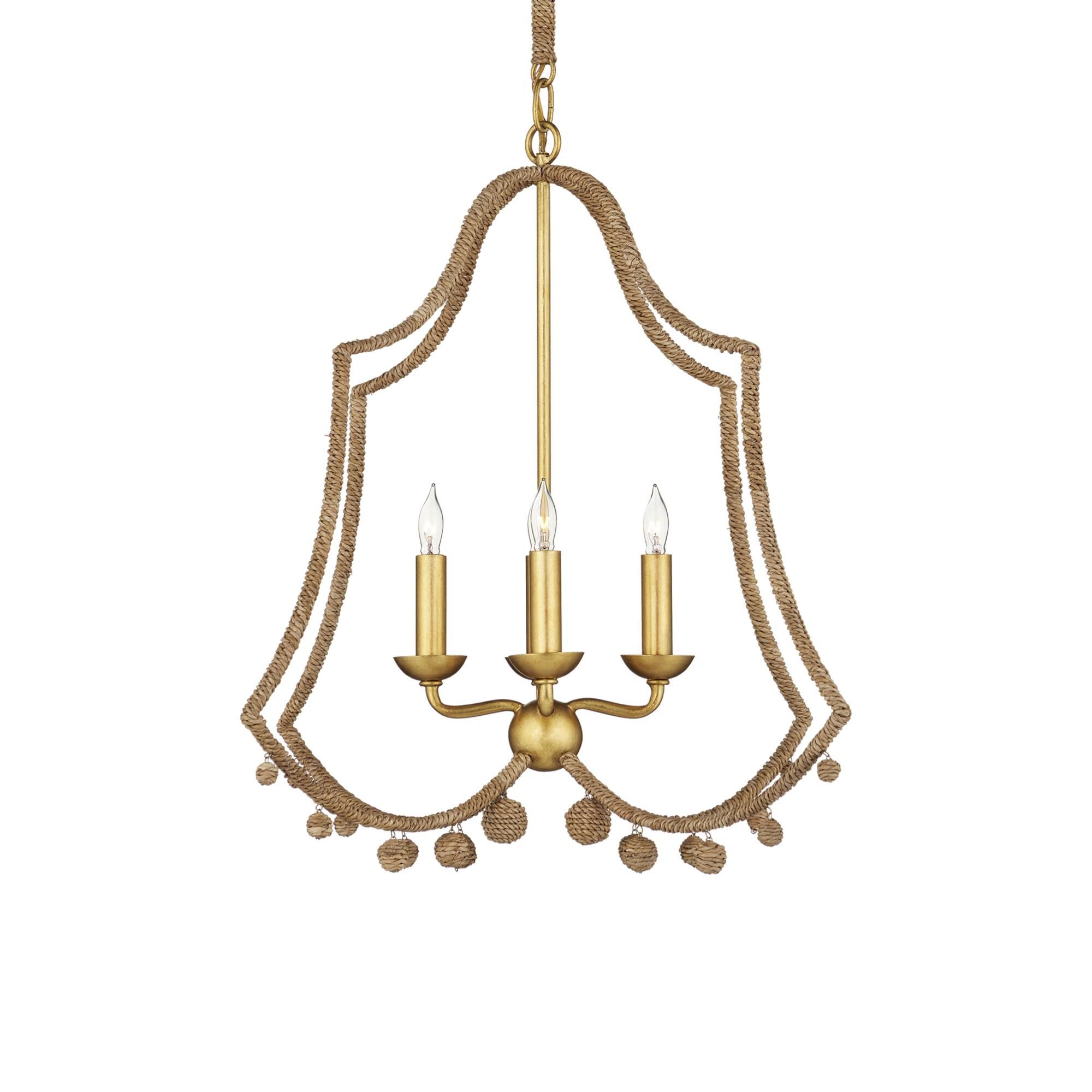 Shown in Natural Rope, Contemporary Gold Leaf finish