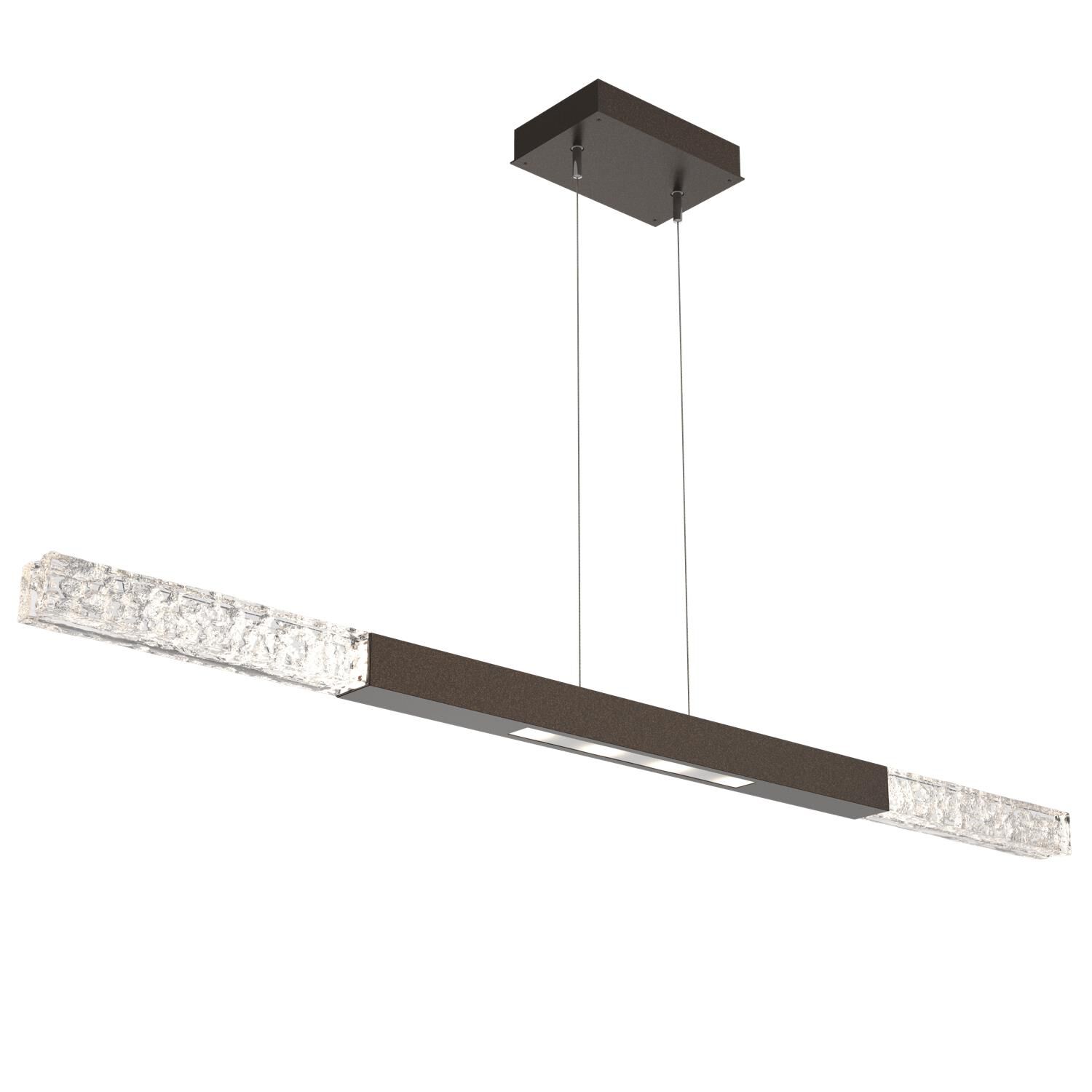 Shown in Flat Bronze finish and Clear Textured glass