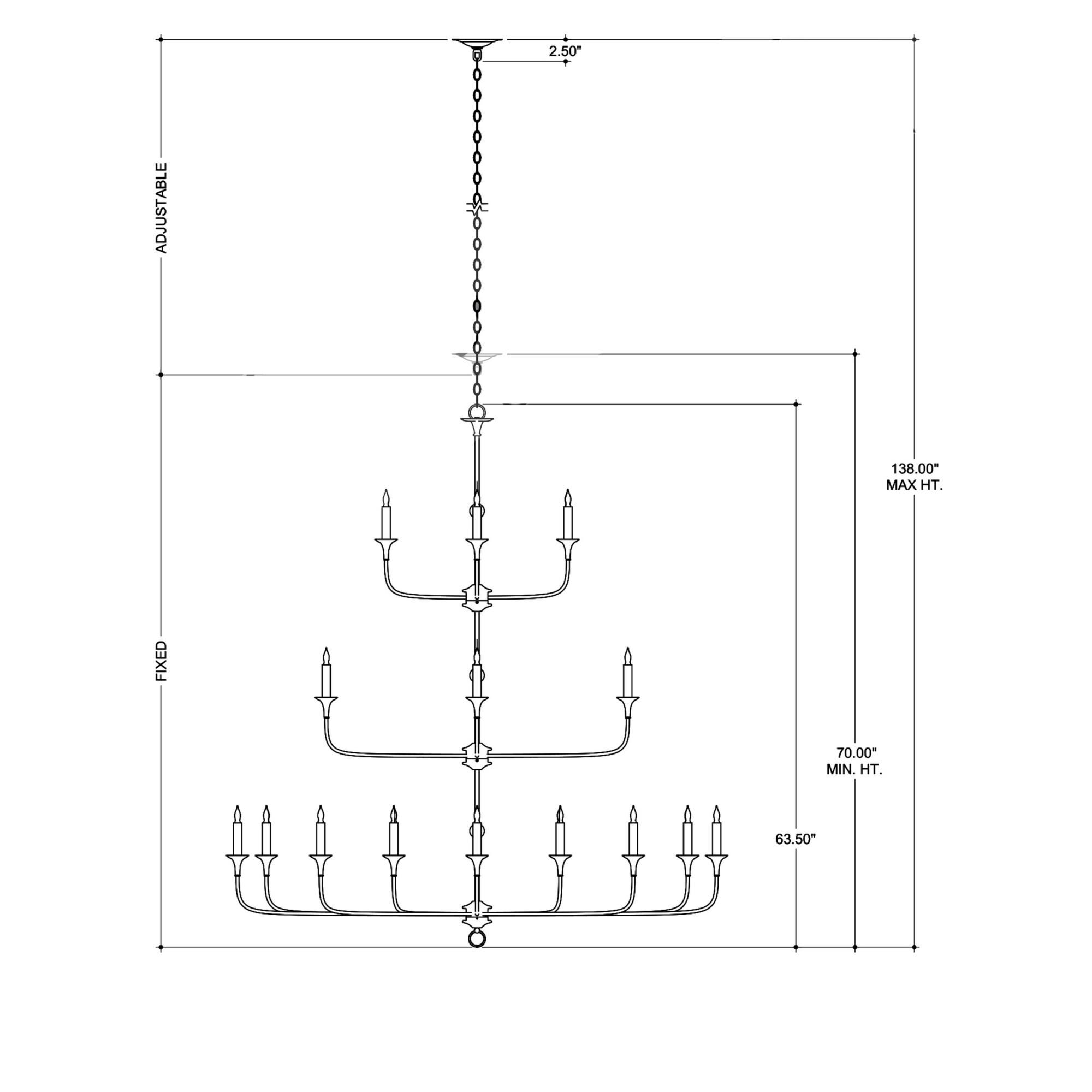 Nottaway 60 Inch Chandelier by Currey and Company