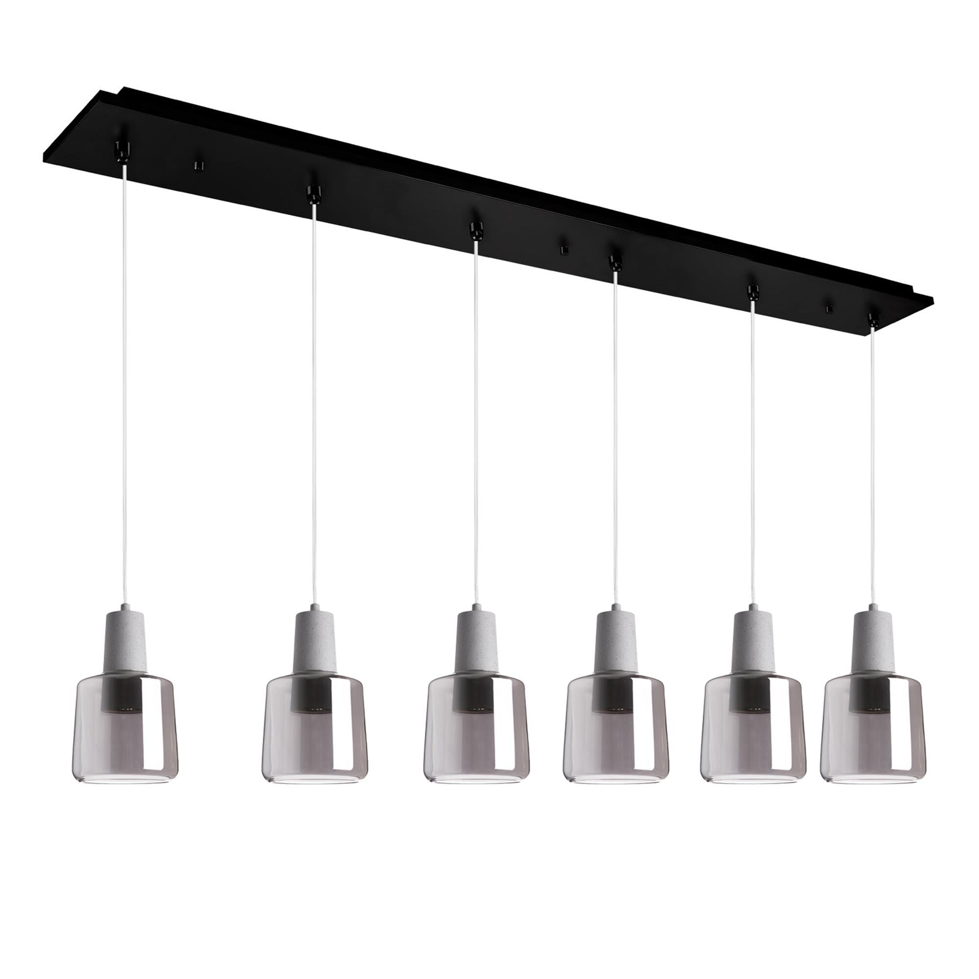 Shown in Black finish and Smoke glass