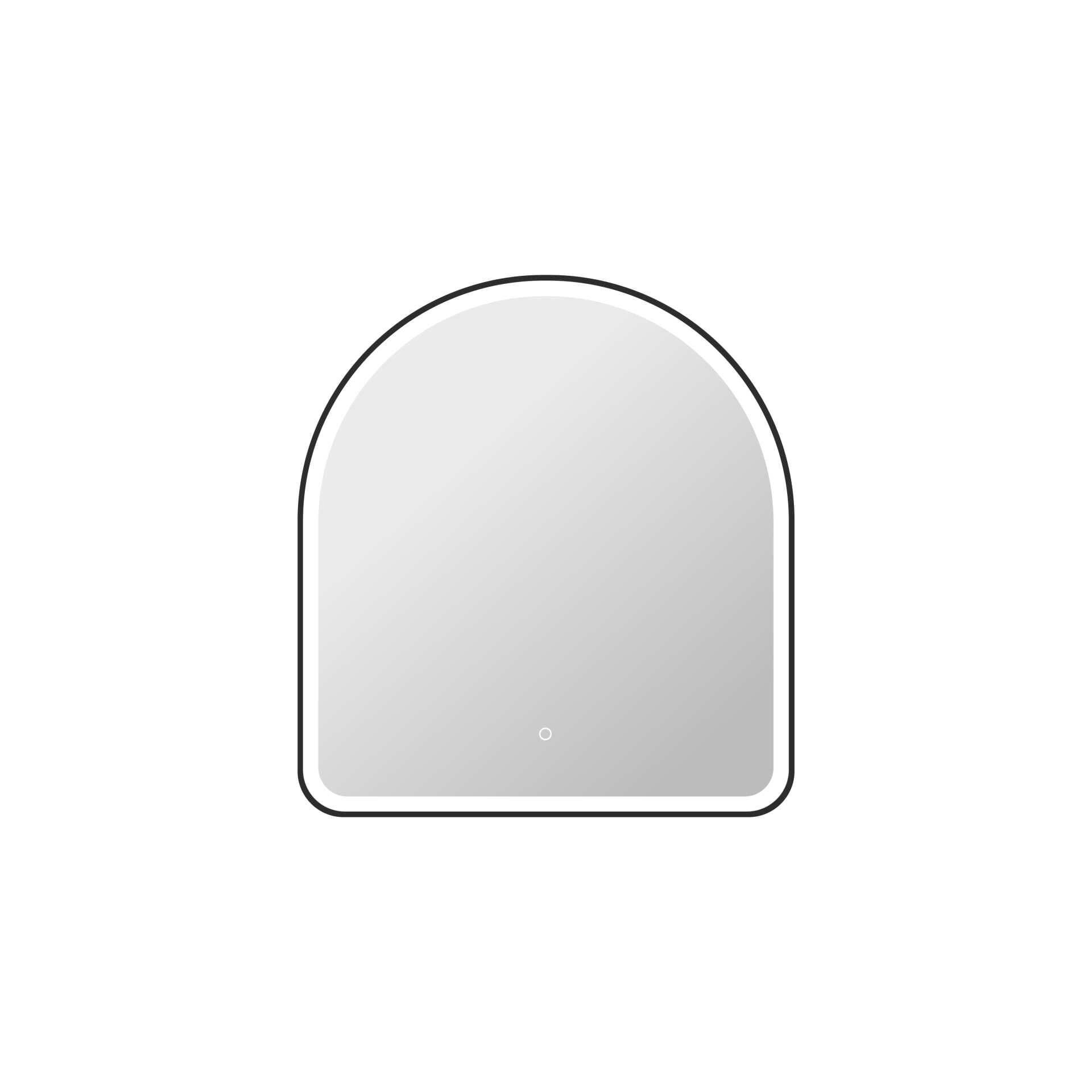 Harmoni 36 Inch Arched LED Lighted Mirror by Elegant Decor