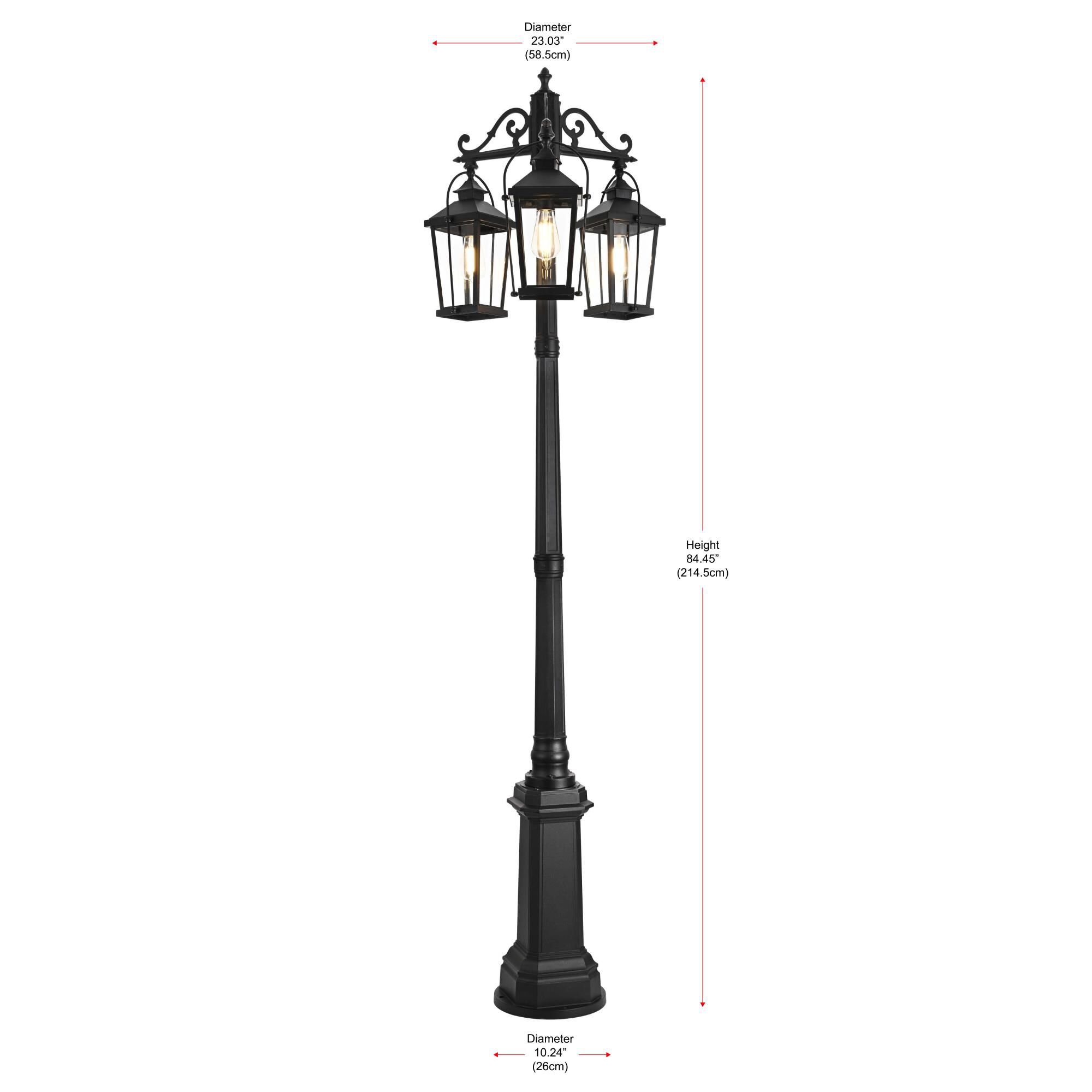 Shown in Black finish and Clear glass