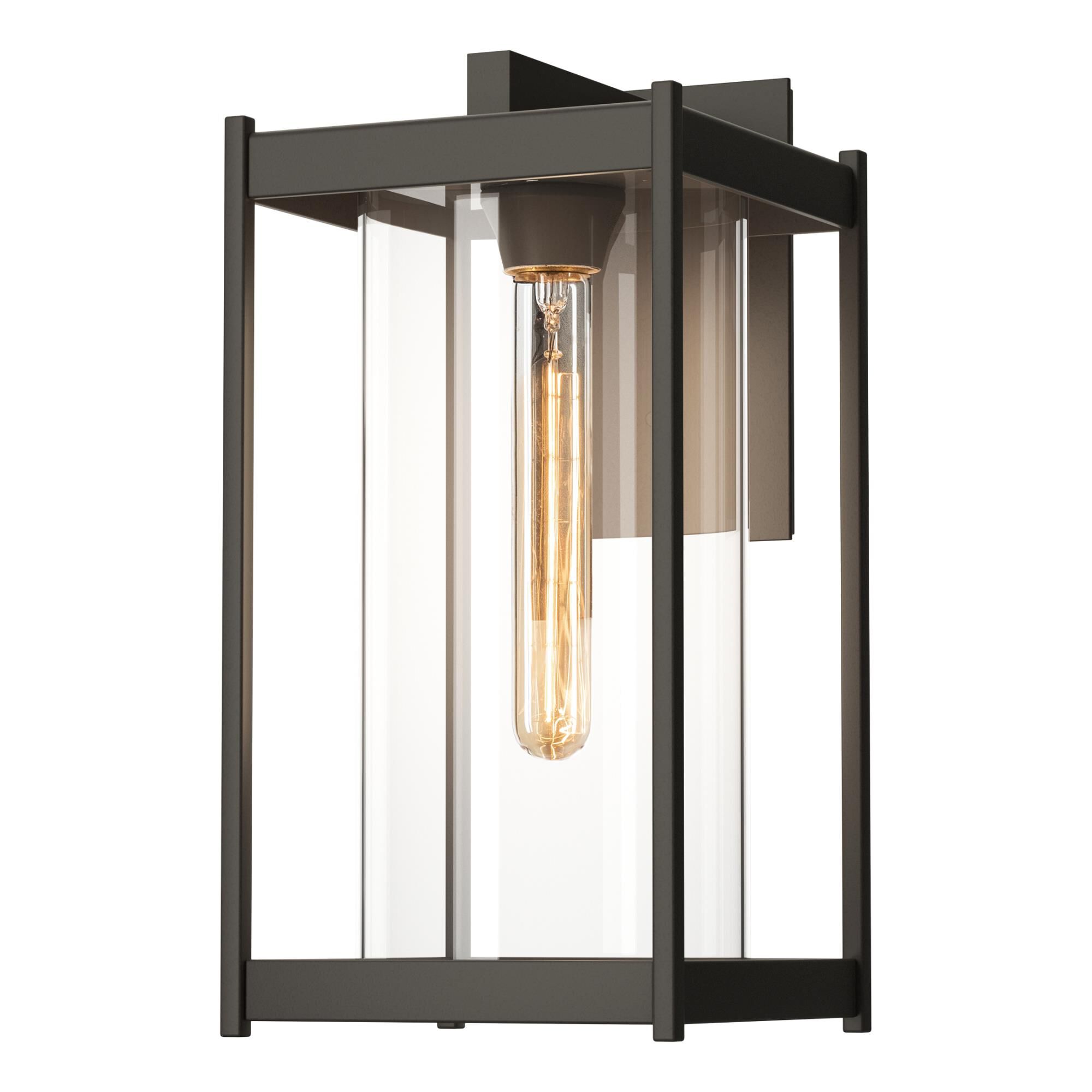 Shown in Coastal Dark Smoke finish and Clear glass and Clear Glass shade