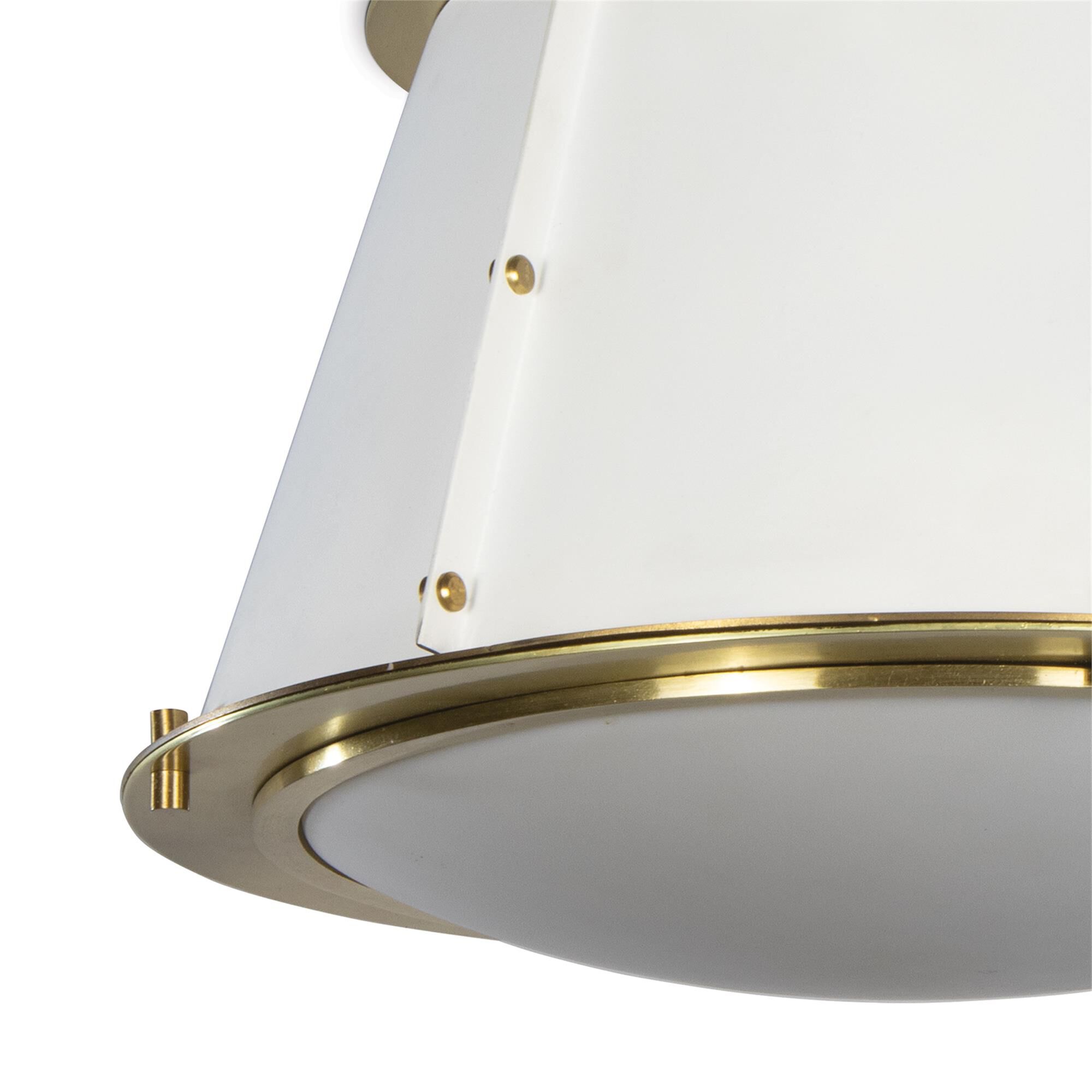 Shown in White finish and - None - shade
