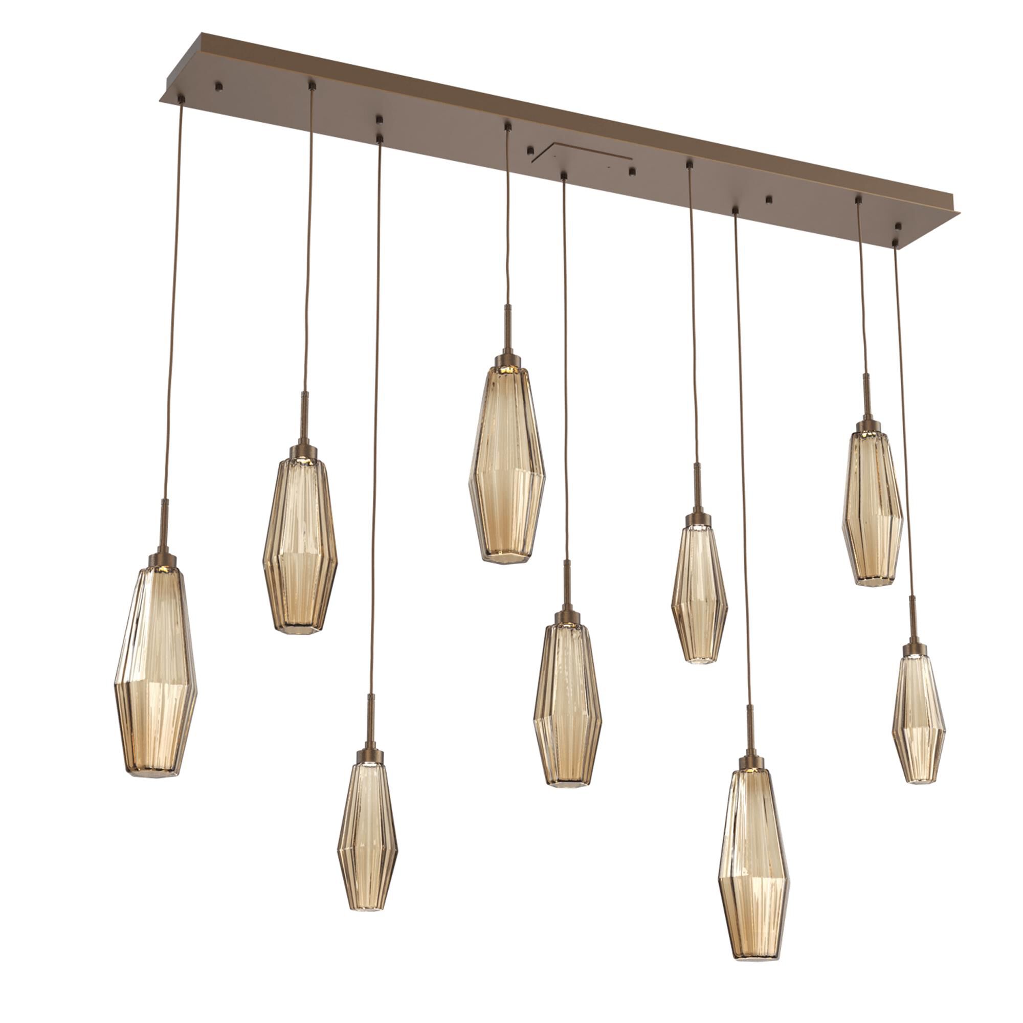 Shown in Flat Bronze finish and Optic Rib Bronze glass