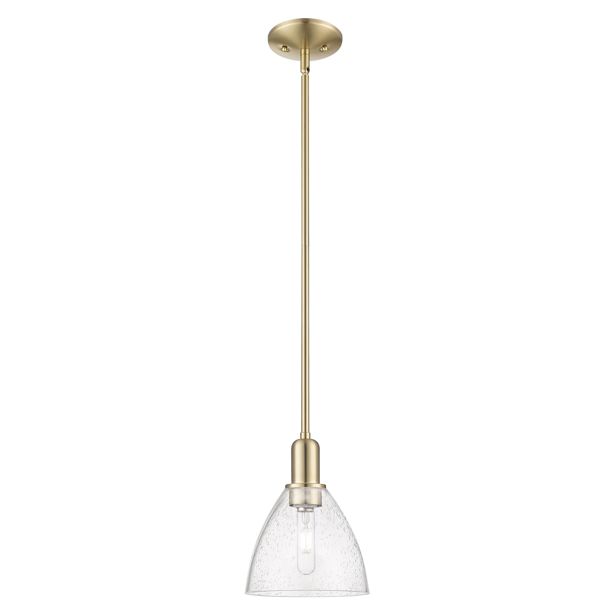 Shown in Champagne Bronze finish and Seedy glass