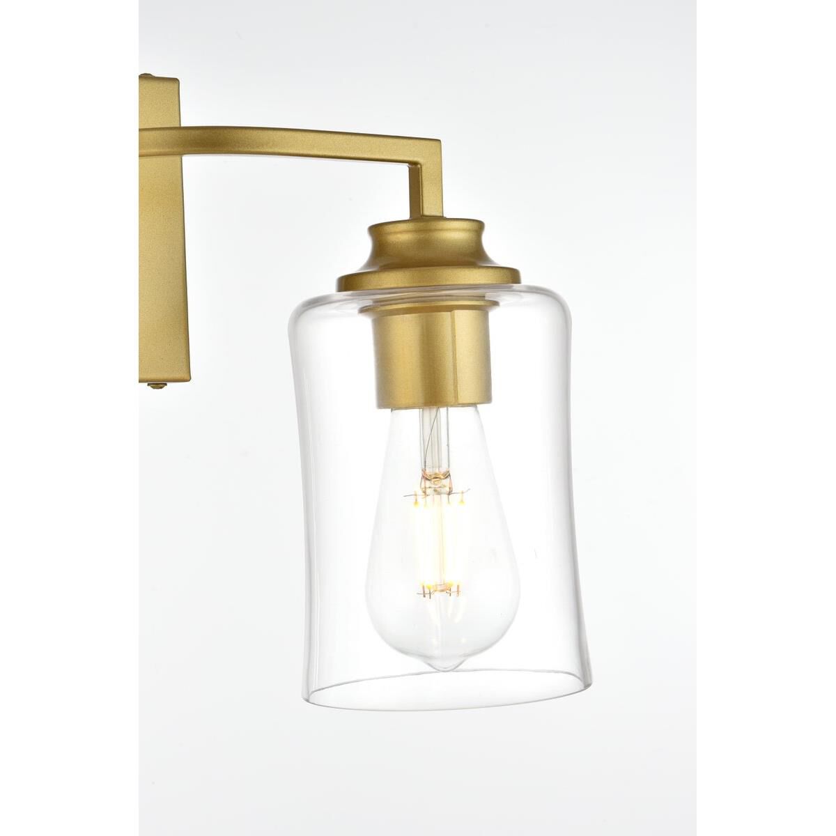 Shown in Brass  finish and Clear glass