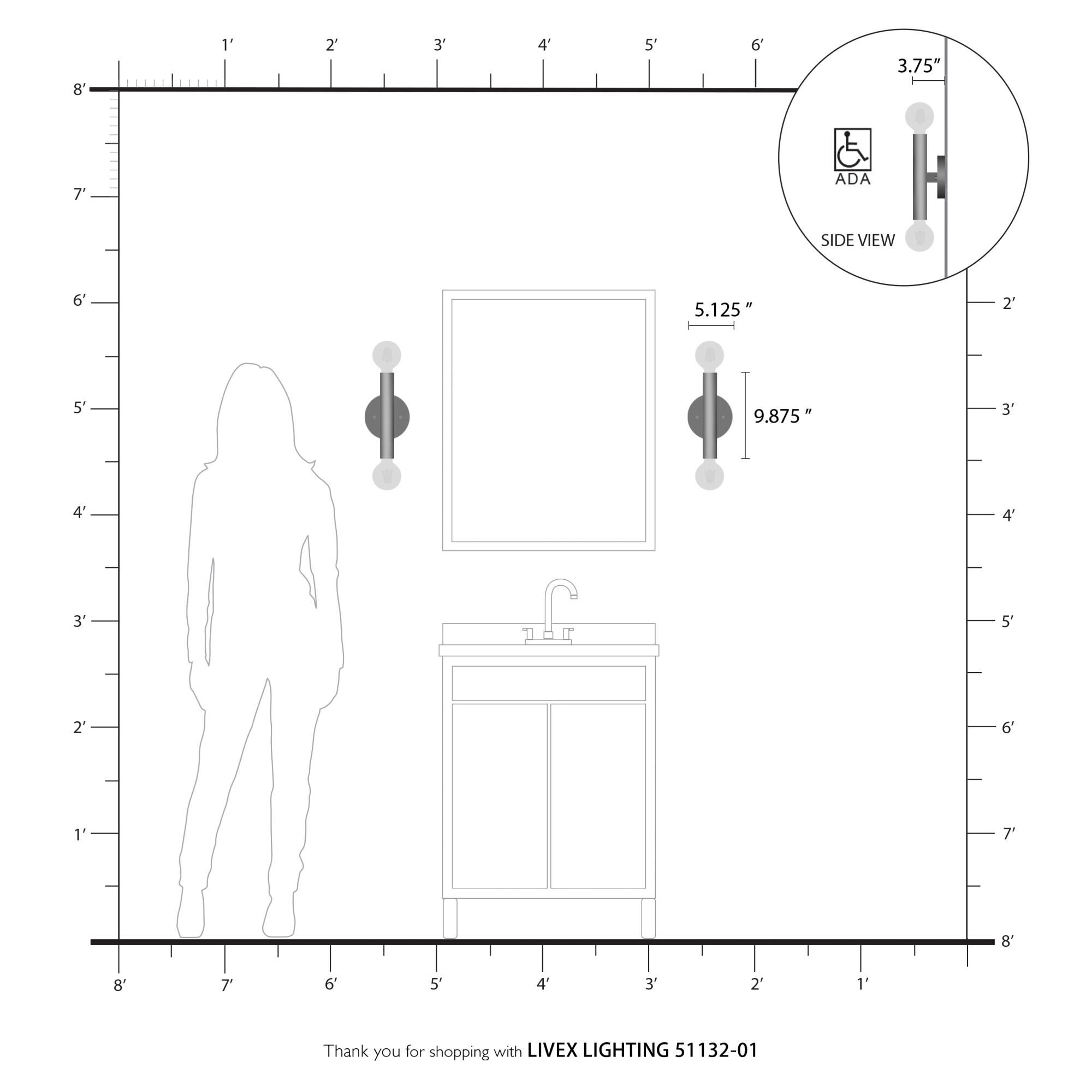 Copenhagen 9 Inch Wall Sconce by Livex Lighting