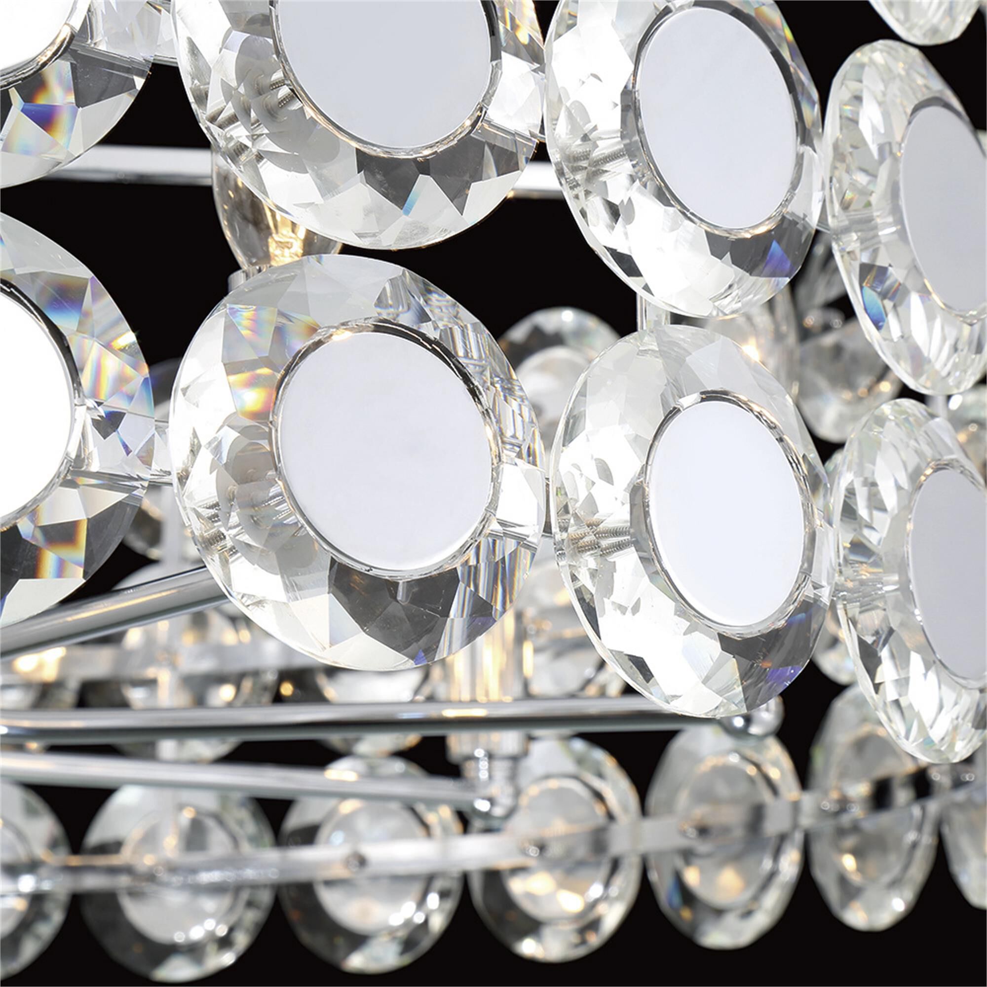 Shown in Chrome finish and K9 Crystal glass