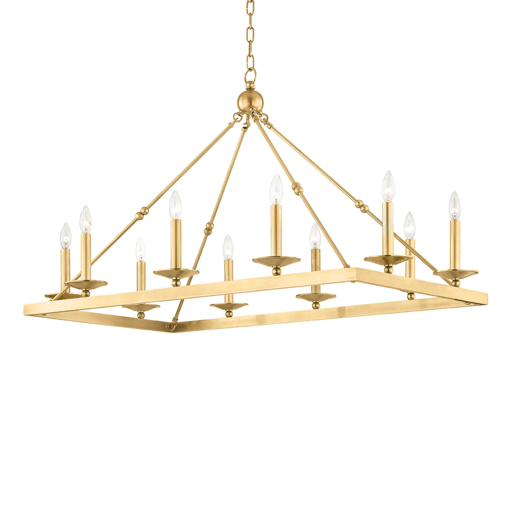 Allendale 27 Inch 10 Light Chandelier,