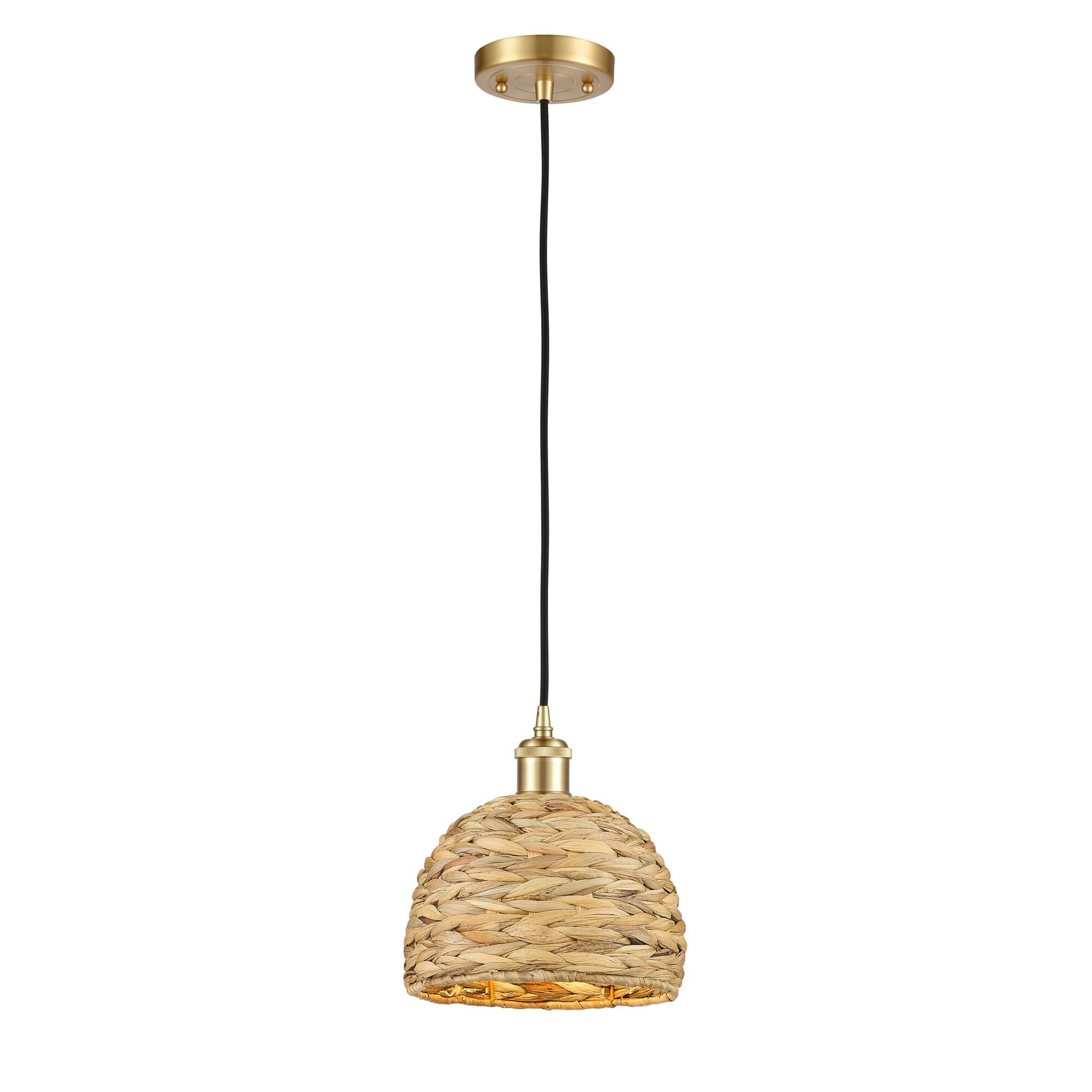 Shown in Satin Gold finish and Natural shade