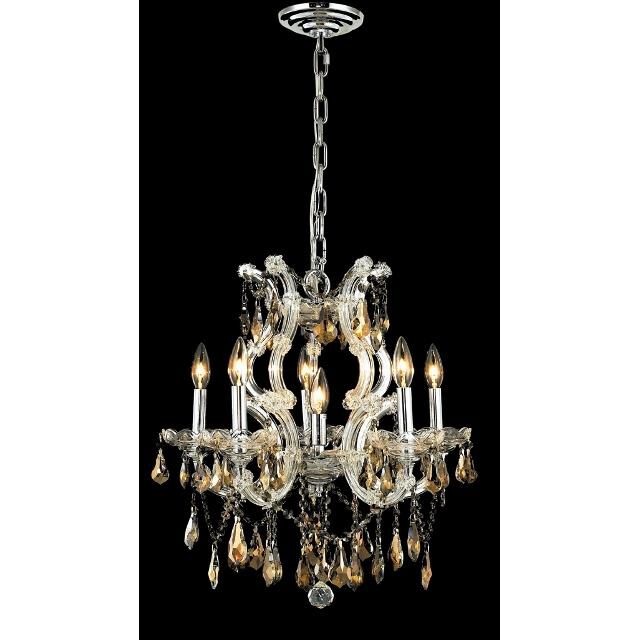 Maria Theresa 20 Inch 6 Light Mini Chandelier by Elegant Lighting