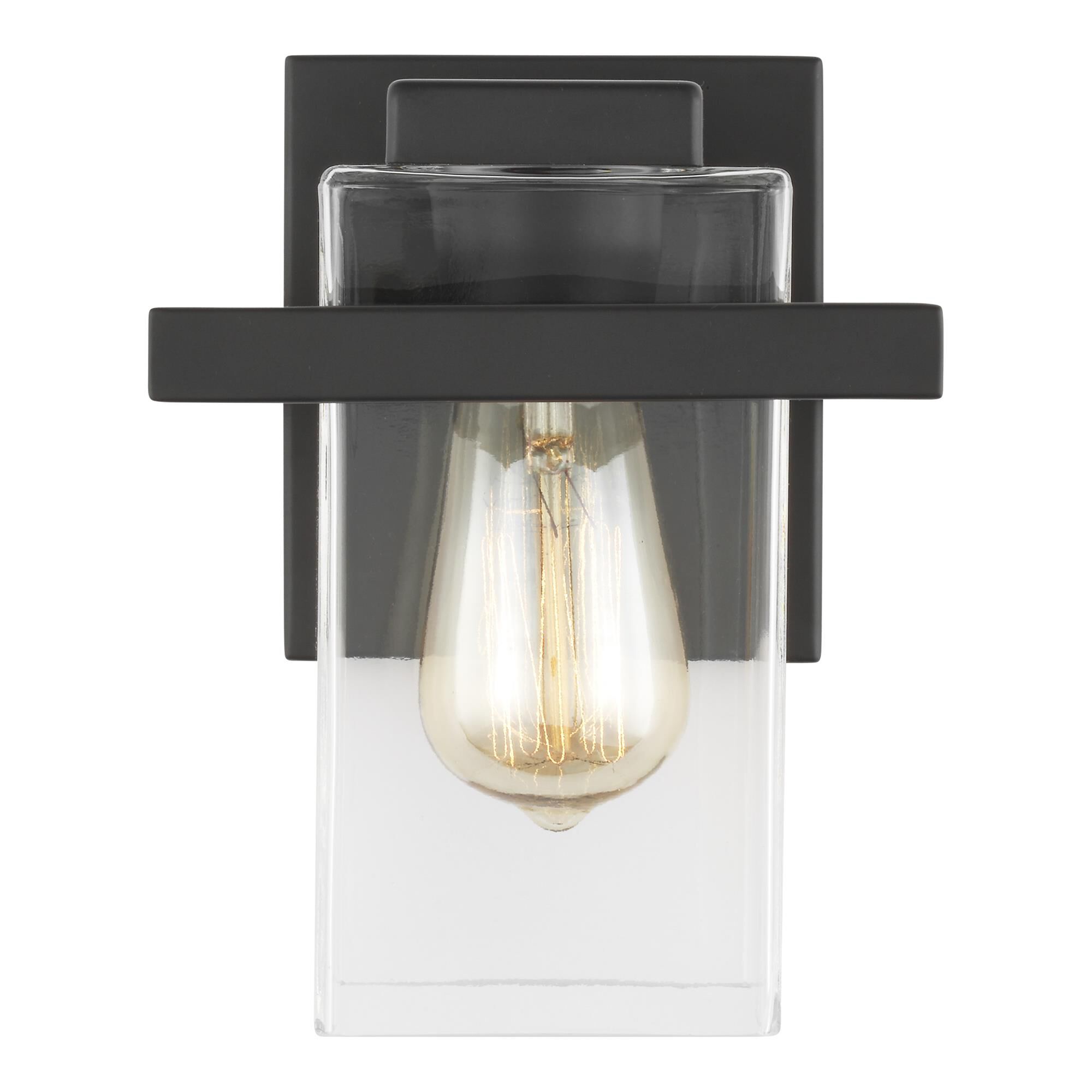 Shown in Midnight Black finish and Clear glass and Clear Glass shade