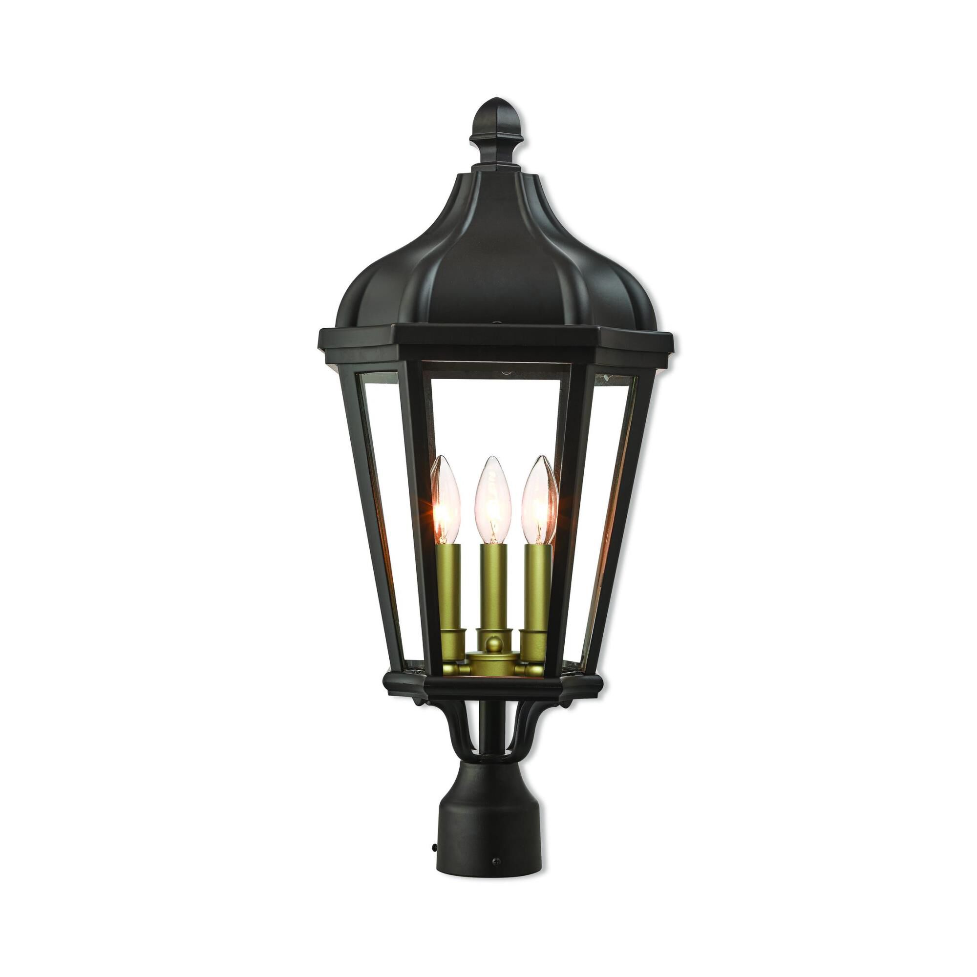 Morgan 25 Inch Tall 3 Light Outdoor Post Lamp by Livex Lighting