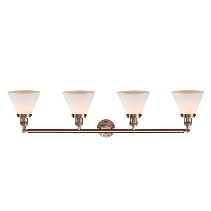 Bruno Marashlian Large Cone 43 Inch 4 Light Bath Vanity Light by Innovations Lighting