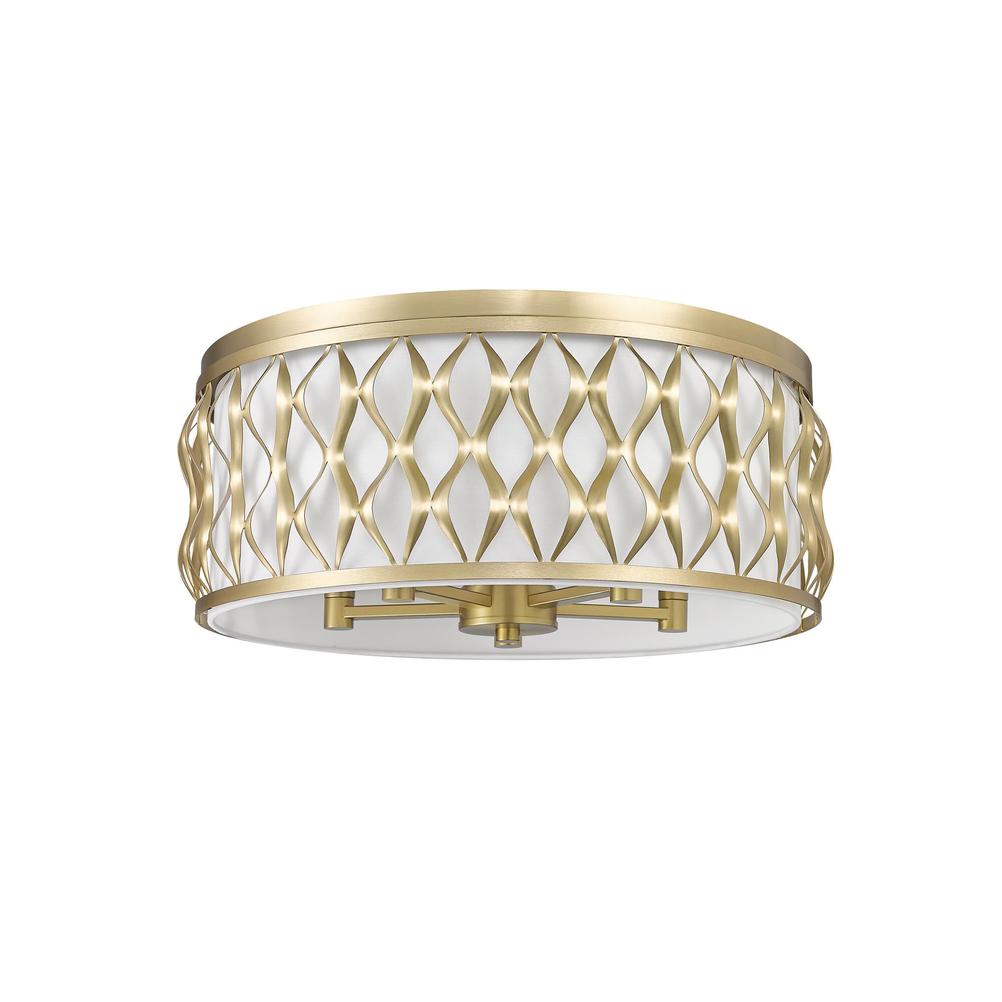 Shown in Modern Gold finish and White glass