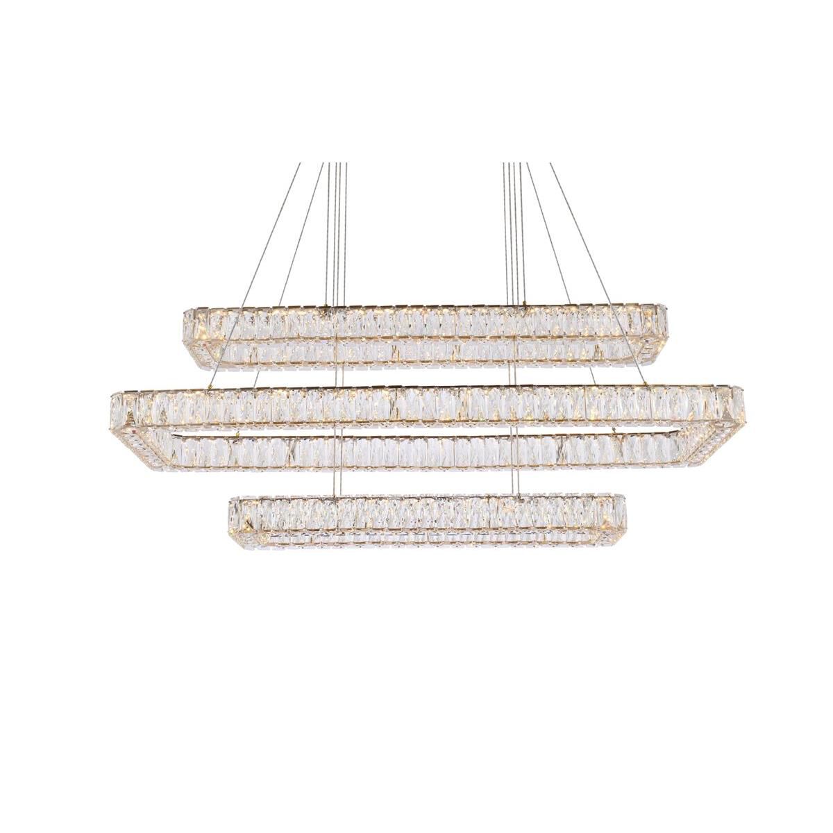 Monroe Linear Suspension Light by Elegant Lighting