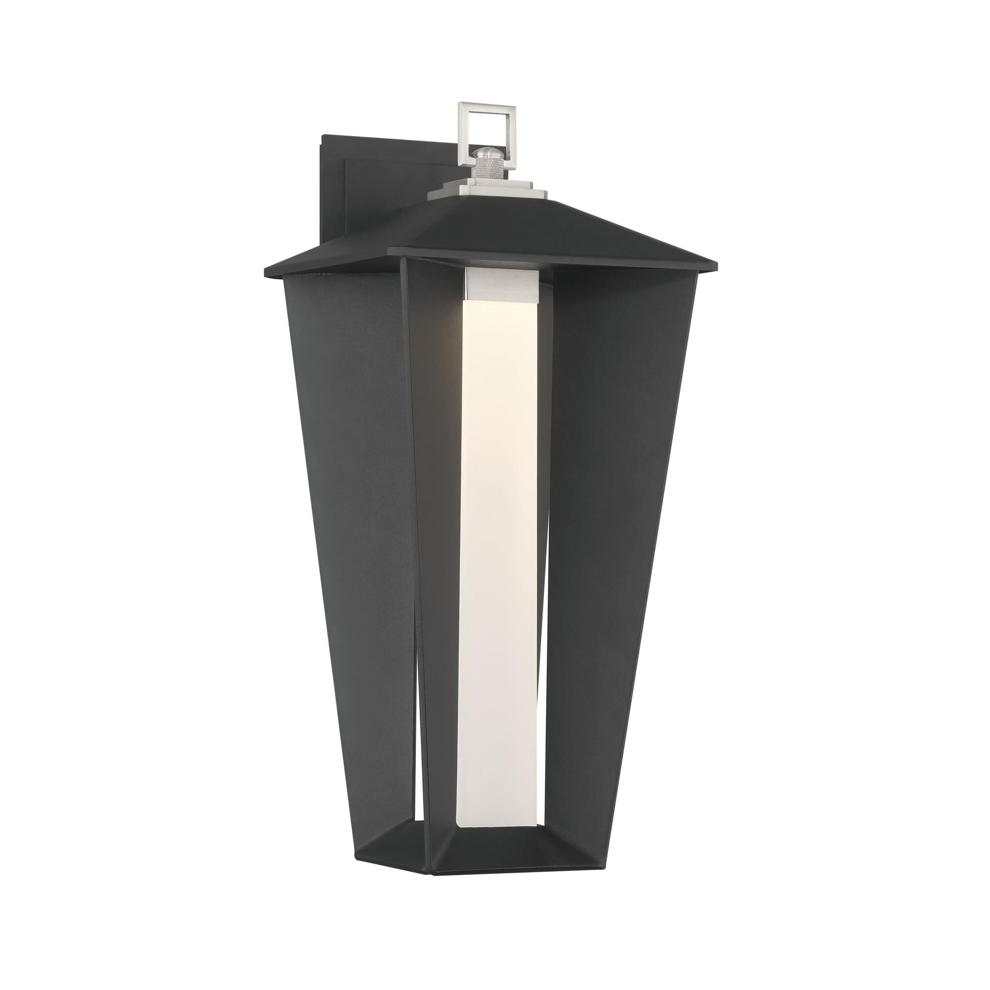Shown in Satin Nickel-Sand Black Mix finish and Frosted Acrylic glass