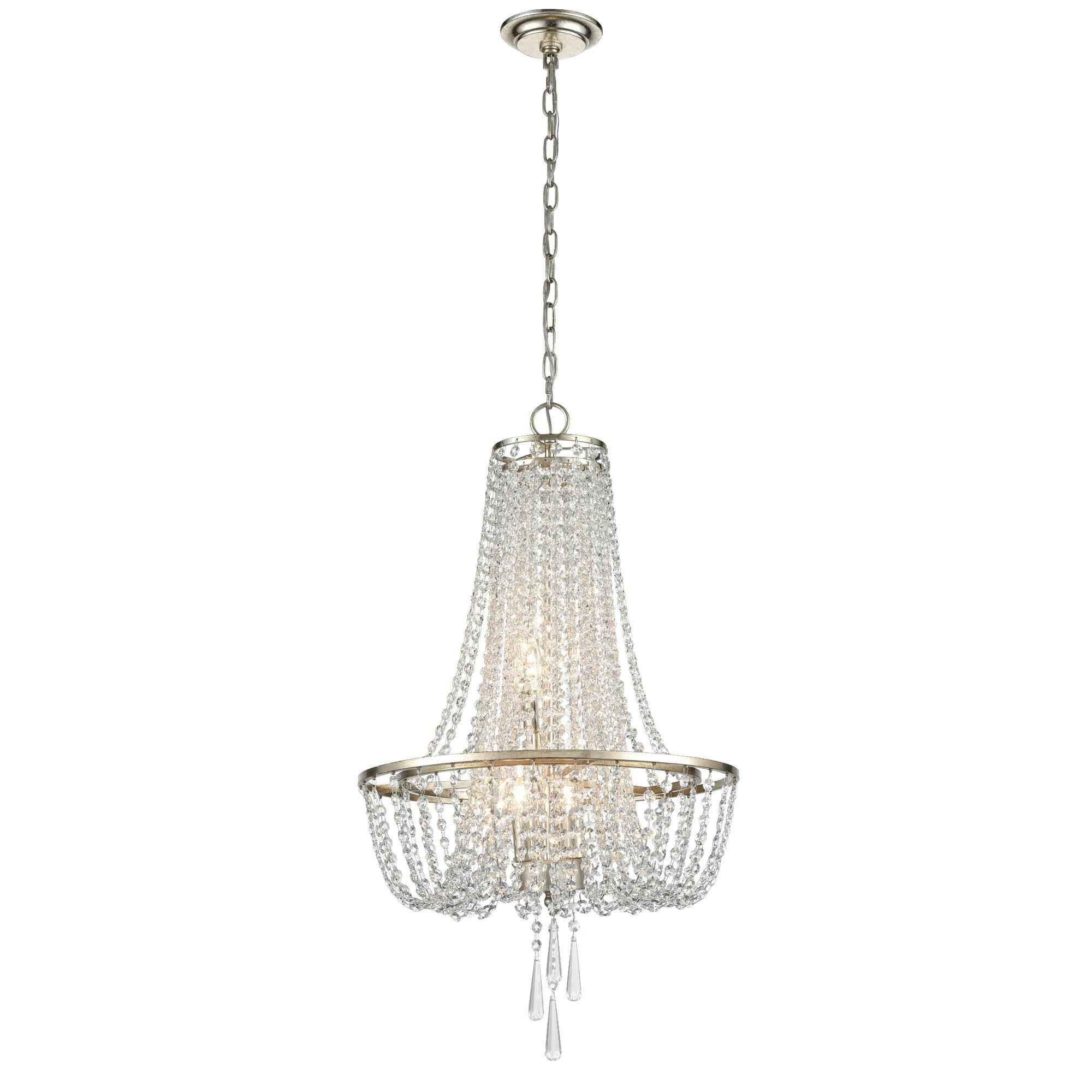 Shown in Antique Silver finish and Hand Cut Crystal crystal