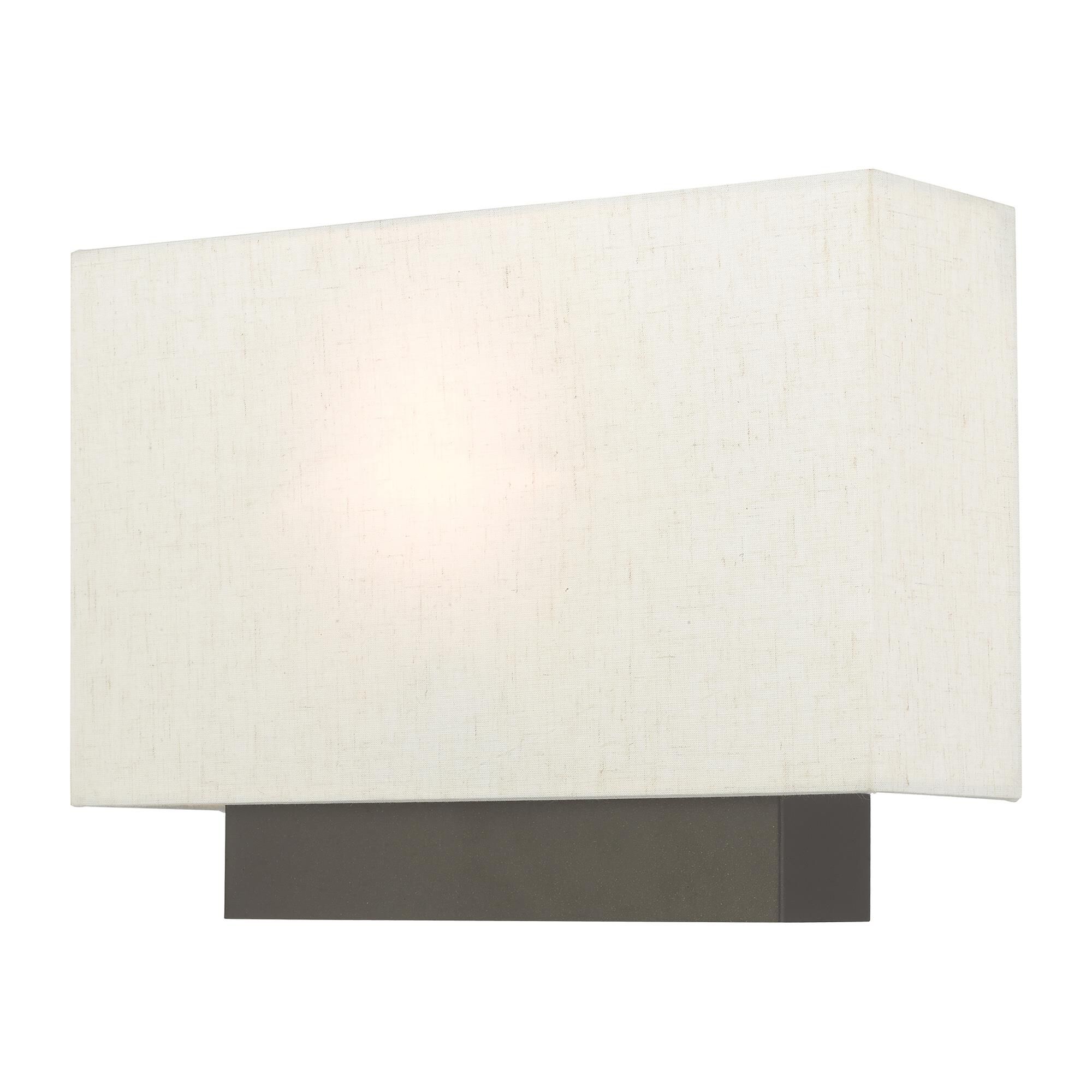 Shown in English Bronze finish and Hand Crafted Hardback  Completely Finished With Oatmeal Color Fabric Outside and White Color Fabr shade