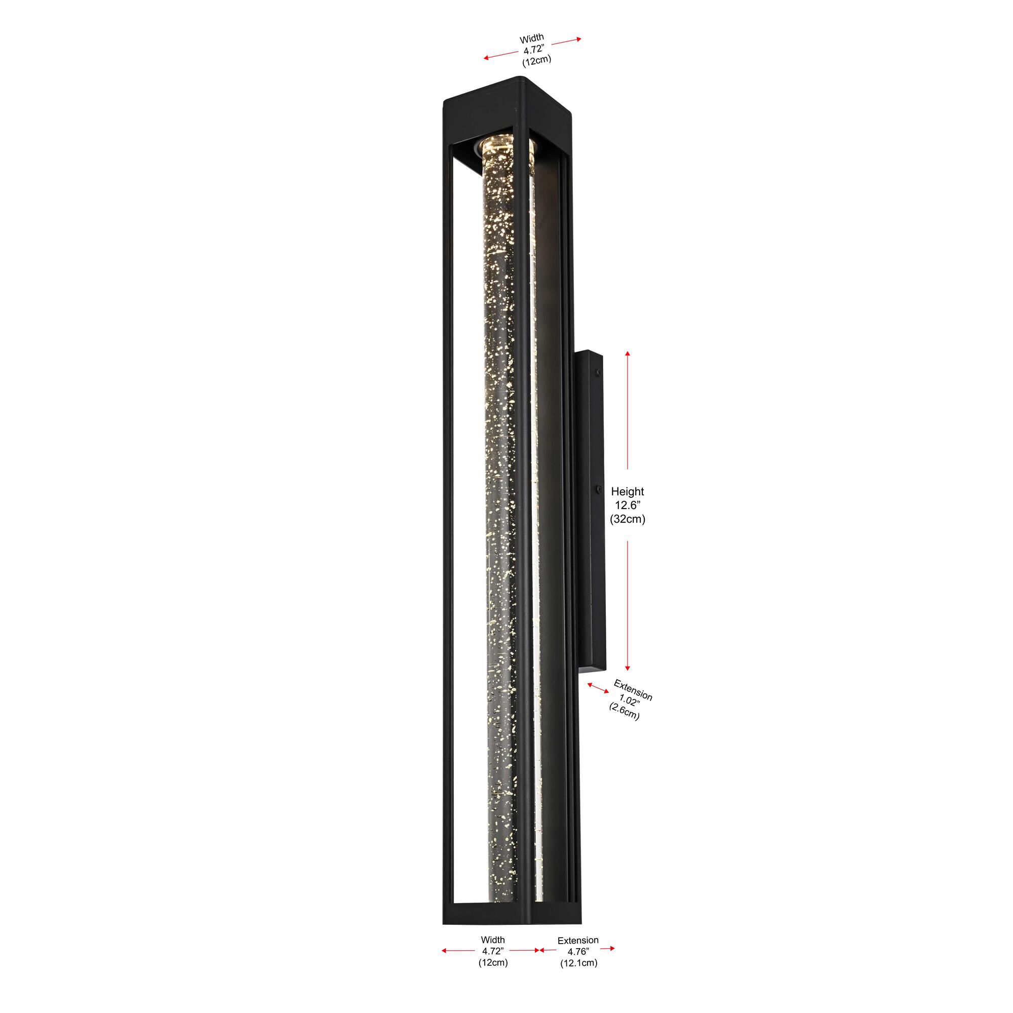 Shown in Black finish and Clear glass