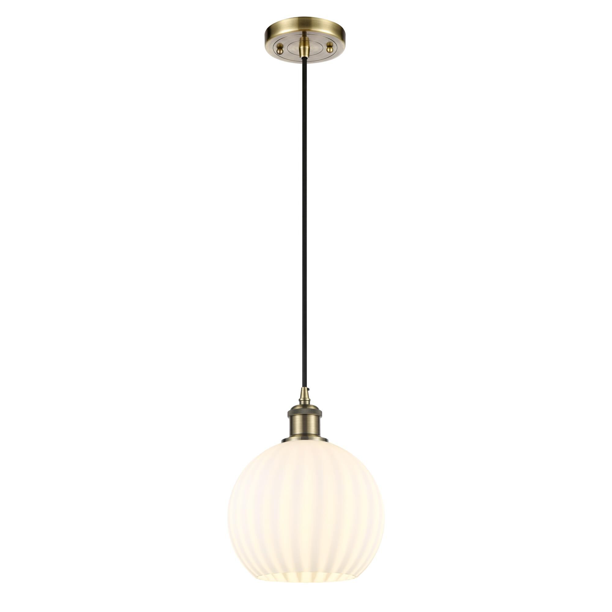 Bruno Marashlian White Venetian 8 Inch Mini Pendant by Innovations Lighting