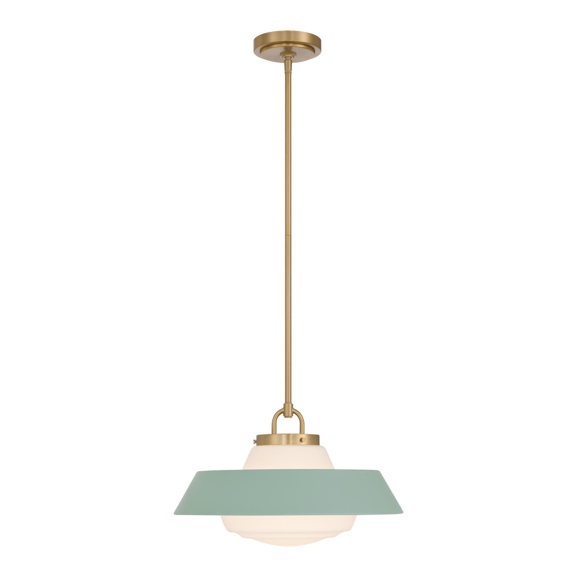 Shown in Vibrant Gold finish and Steel glass and Steel shade