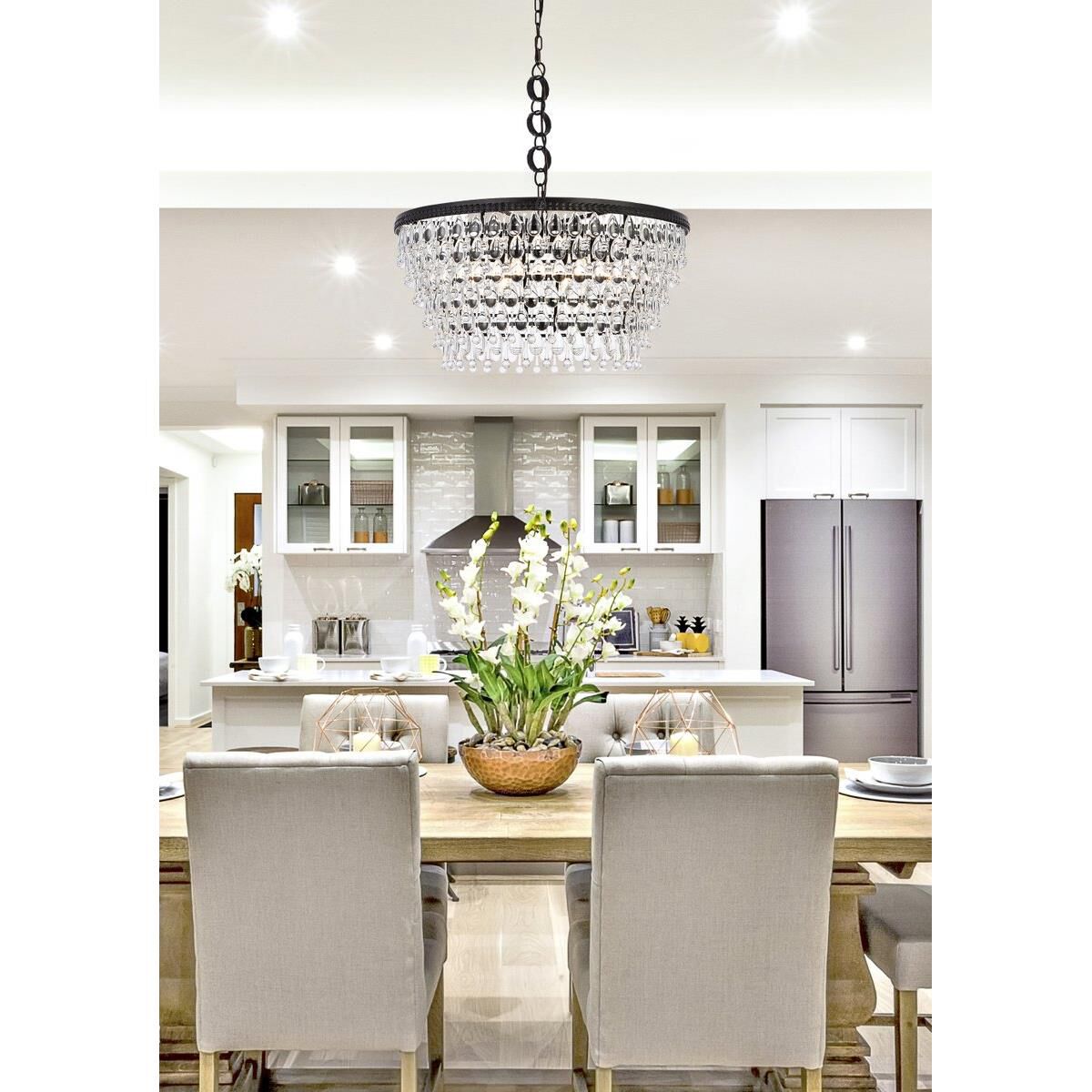 Nordic 28 Inch 6 Light Chandelier by Elegant Lighting