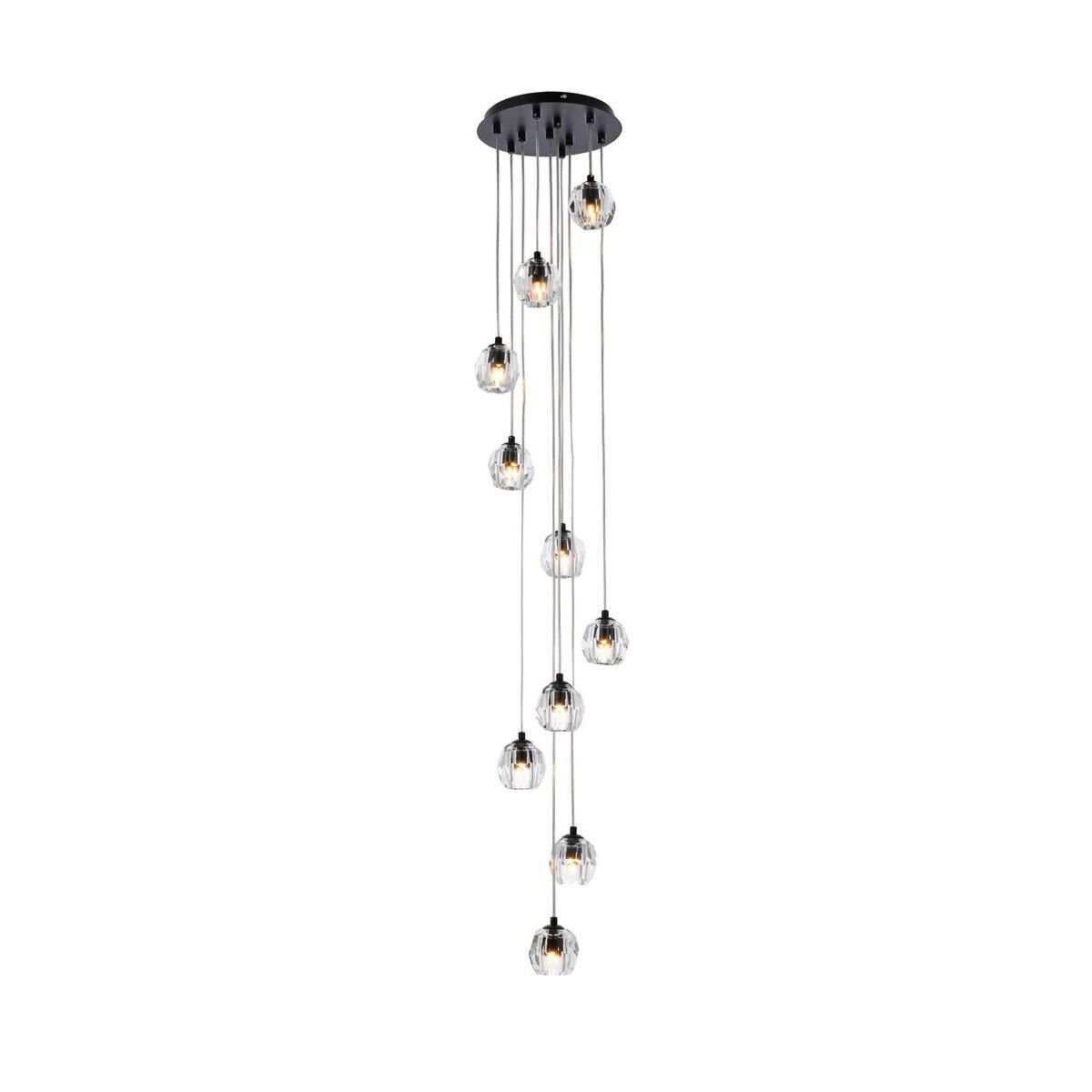 Eren 11 Inch 10 Light LED Multi Light Pendant by Elegant Lighting