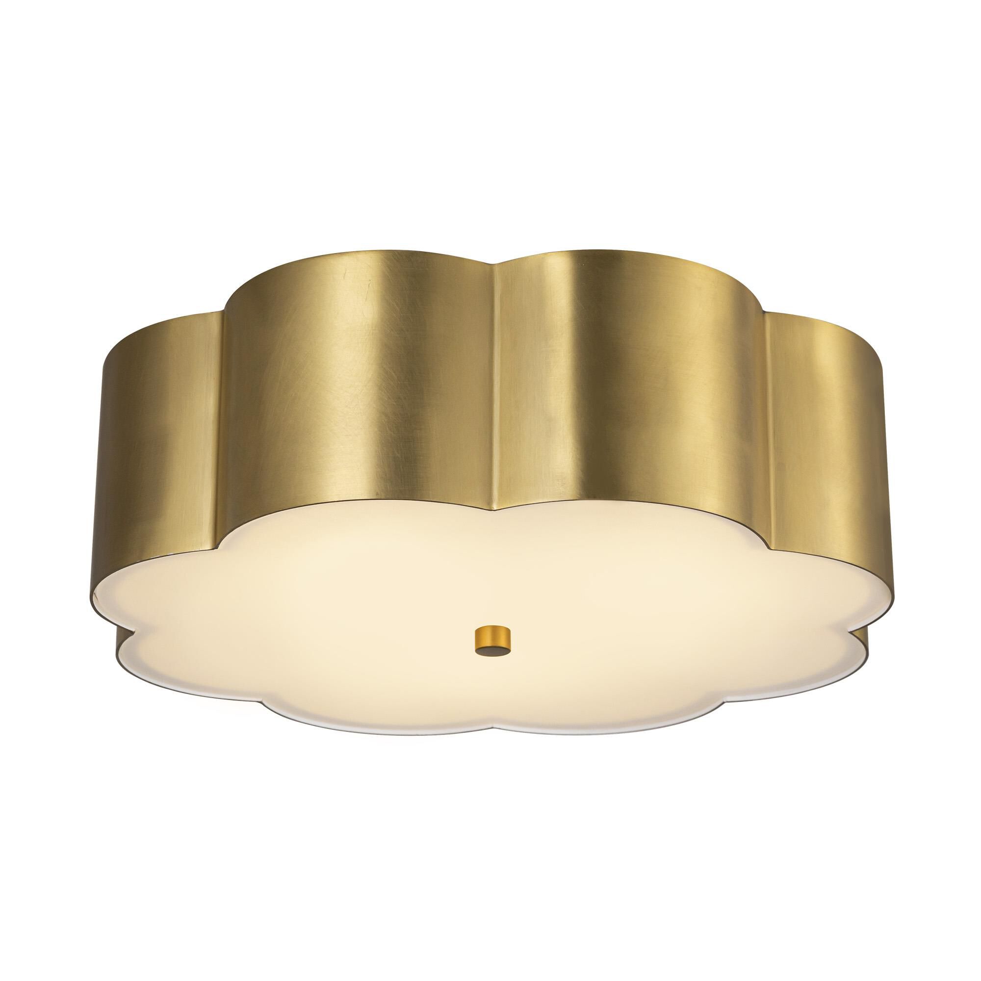 Hae Jung Roe Blossom 14 Inch 3 Light Flush Mount,