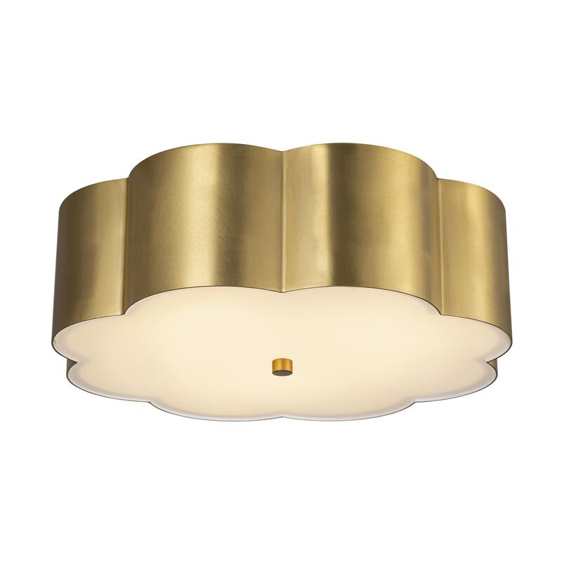 Hae Jung Roe Blossom 14 Inch 3 Light Flush Mount by Alora Mood
