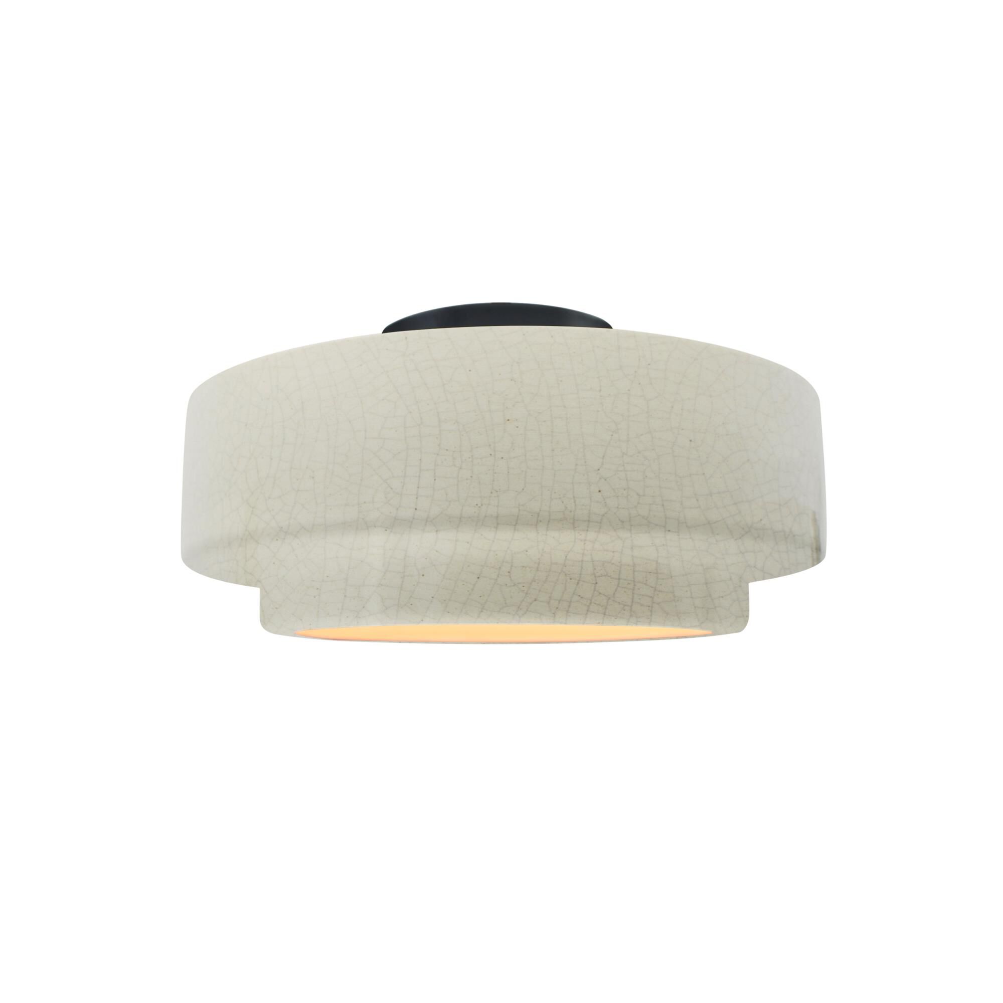 Shown in Matte Black finish and White Crackle shade