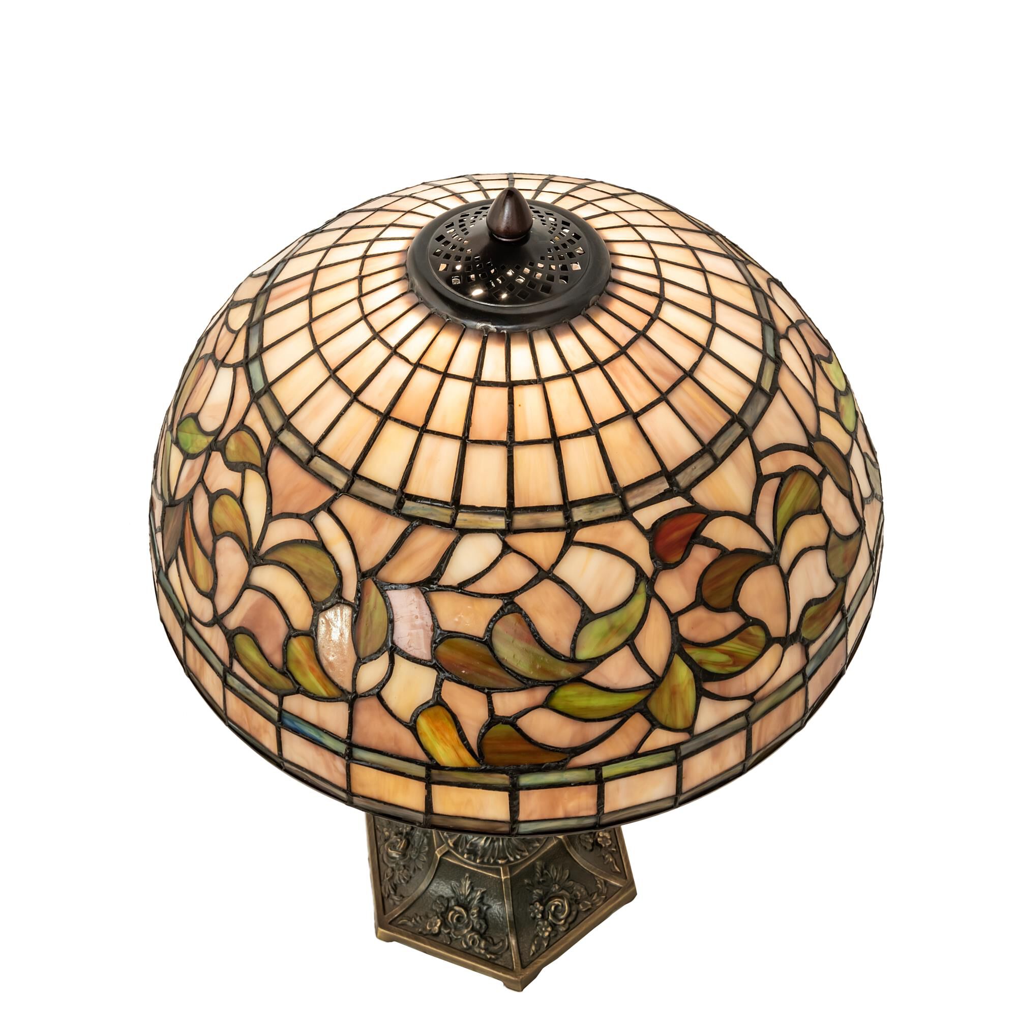 Tiffany Turning Leaf 23 Inch Table Lamp by Meyda Lighting