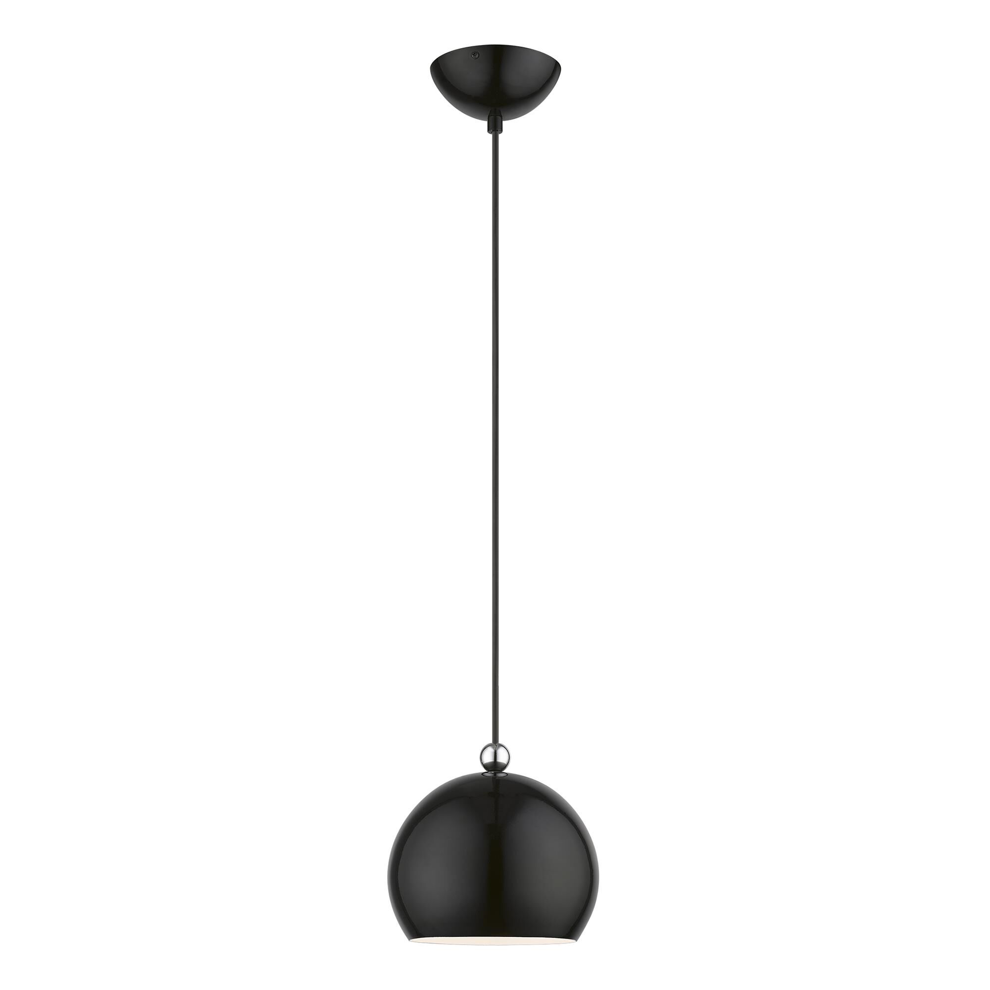 Shown in Shiny Black with Polished Chrome Accents finish and Shiny Black Steel With Shiny White Inside shade
