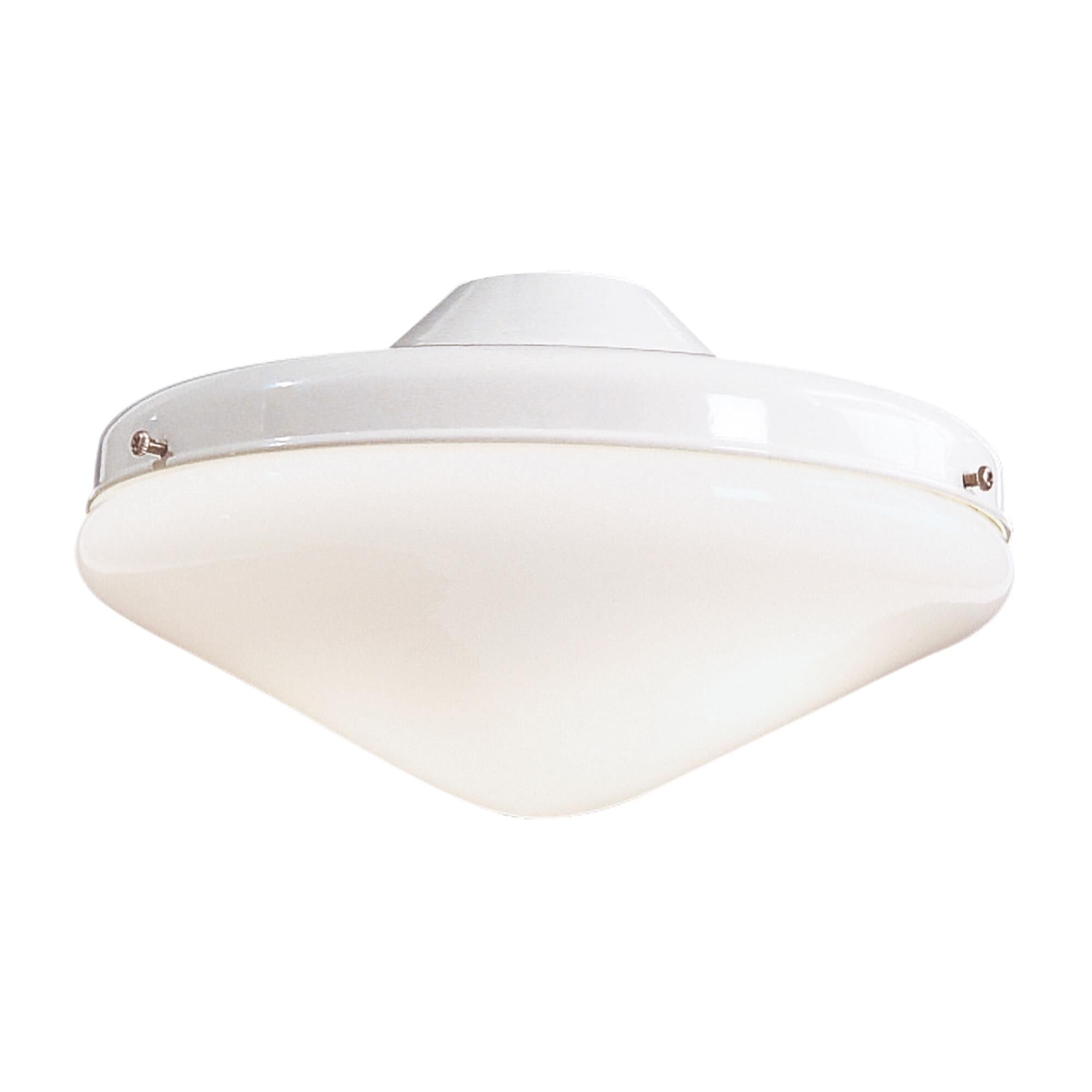 Shown in White finish and Opal glass