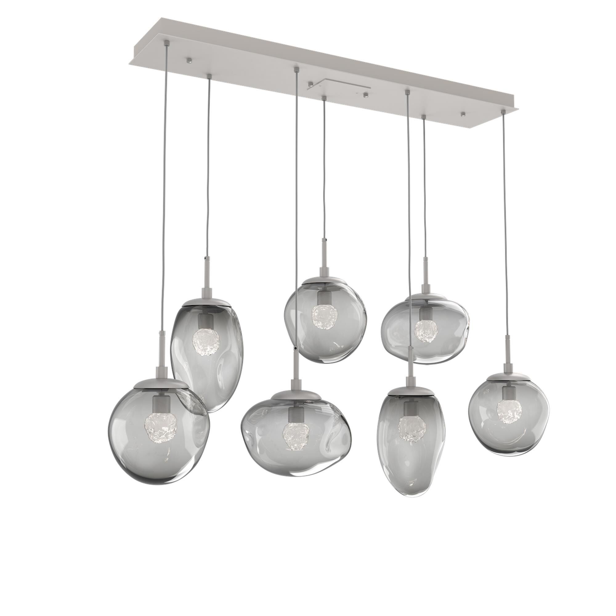 Shown in Metallic Beige Silver finish and Floret Inner Smoke Outer glass