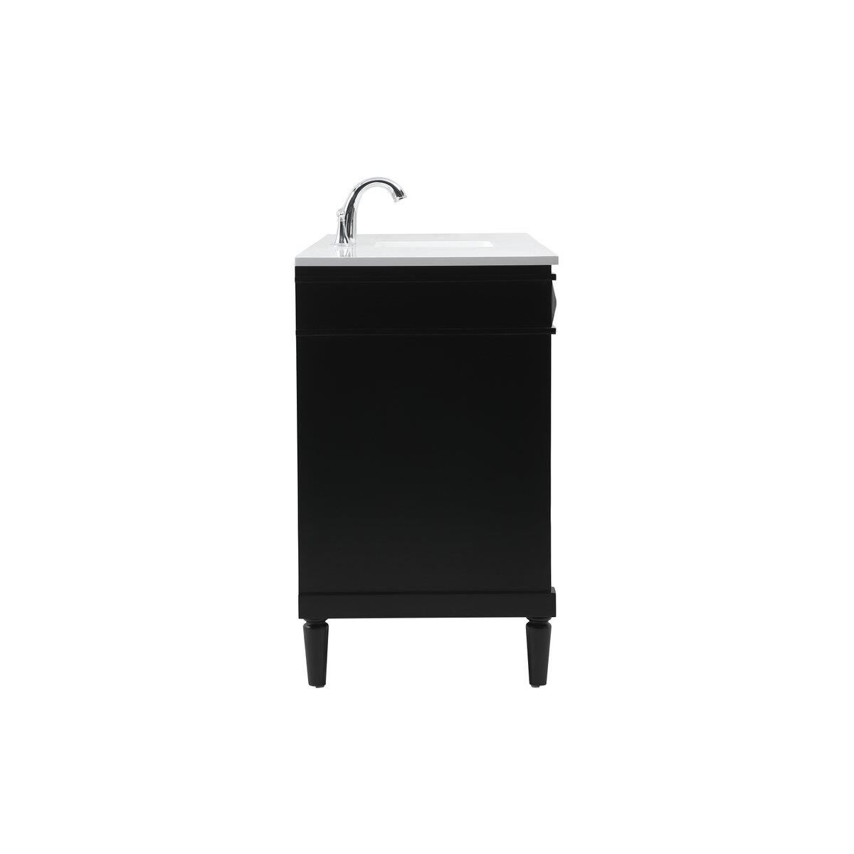 Shown in Black finish and Single Bathroom Vanity accent